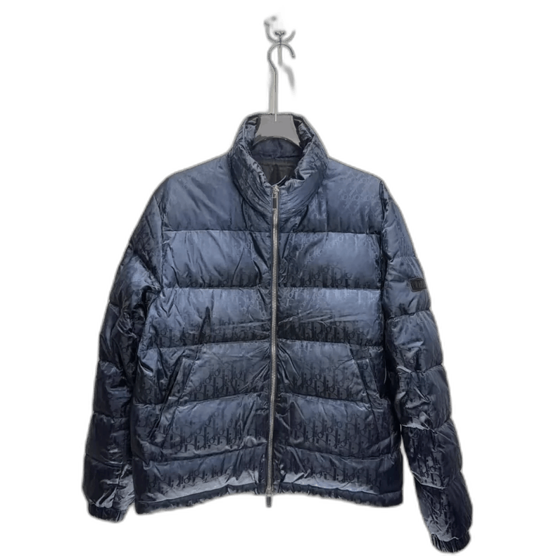 Dior Dior Oblique Logo Puffer Jacket Navy Blue-2505 Size US L / EU 52-54 / 3 - 1 Thumbnail