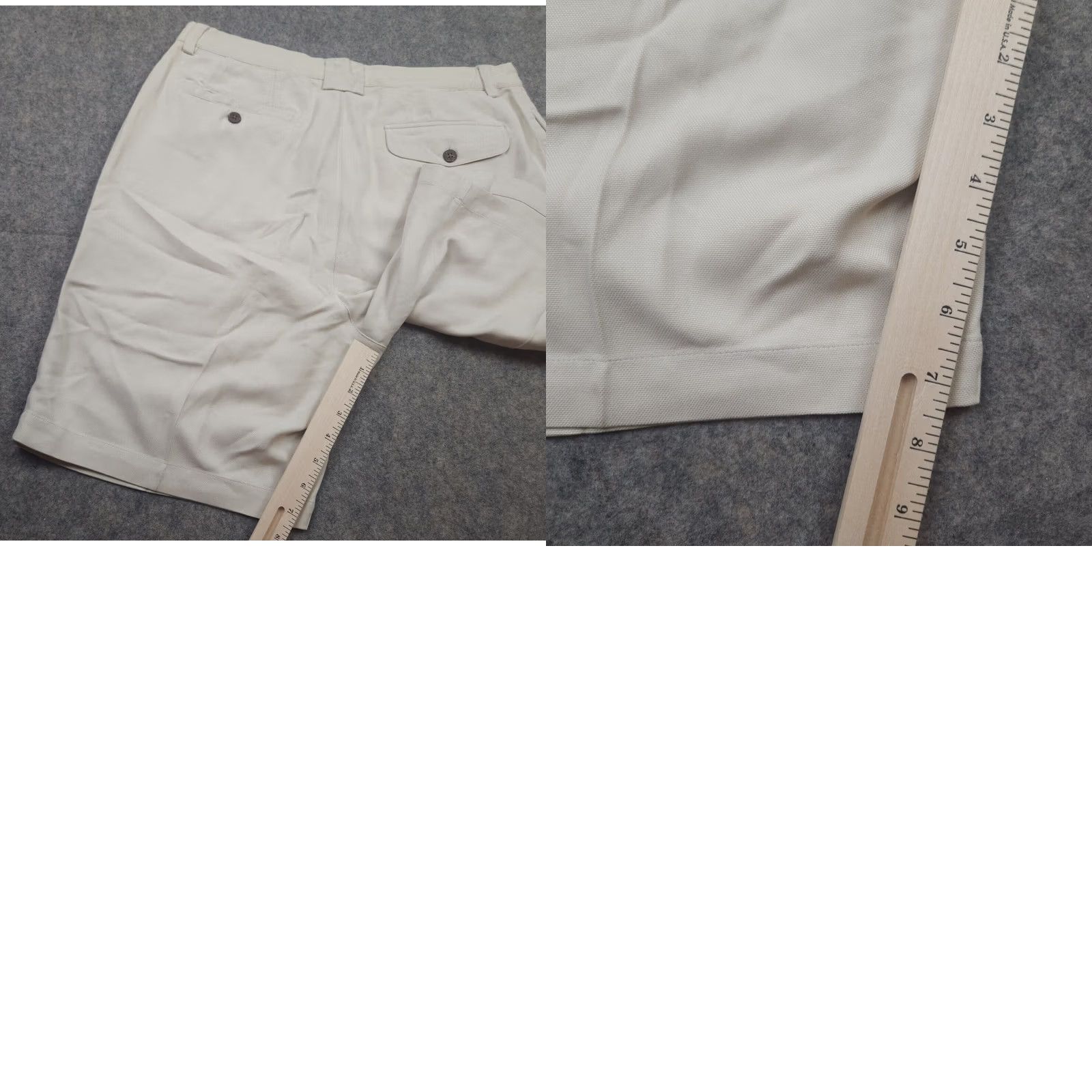 Tommy Bahama Tommy Bahama Shorts Bermuda Pleated 34 Silk Beige Beach Casual Mens Size US 34 / EU 50 - 9 Thumbnail