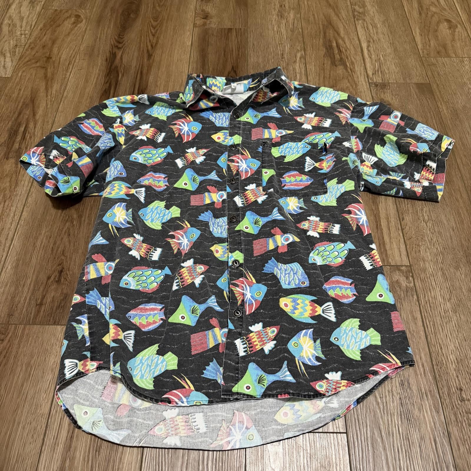 Other Vintage Art Fish Hawaiian Tropical Shirt 80s 90s Size US L / EU 52-54 / 3 - 1 Thumbnail