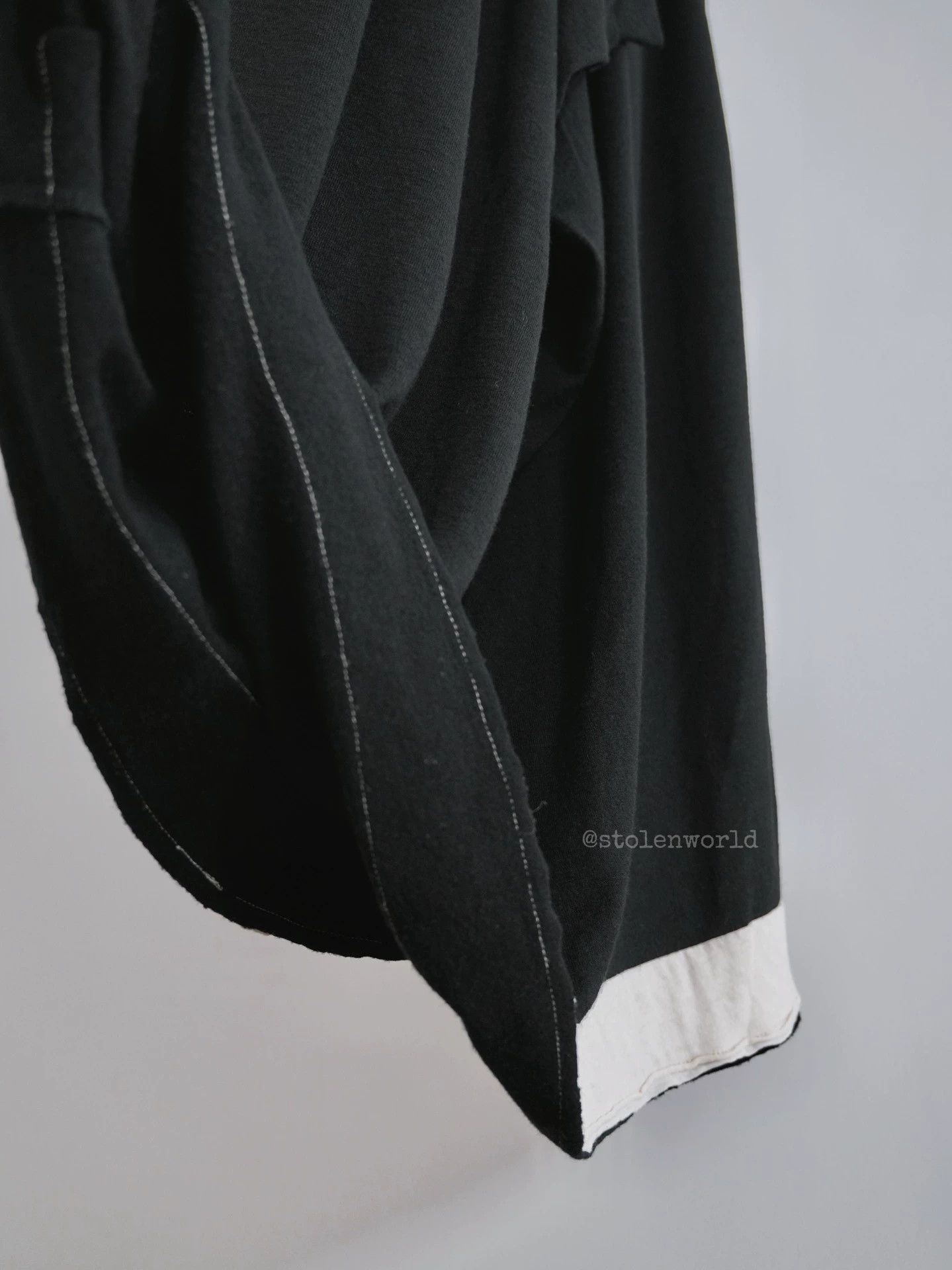 Y's Y's knit wool leather drawstring skirt cream panel Size 28" / US 6 / IT 42 - 5 Thumbnail