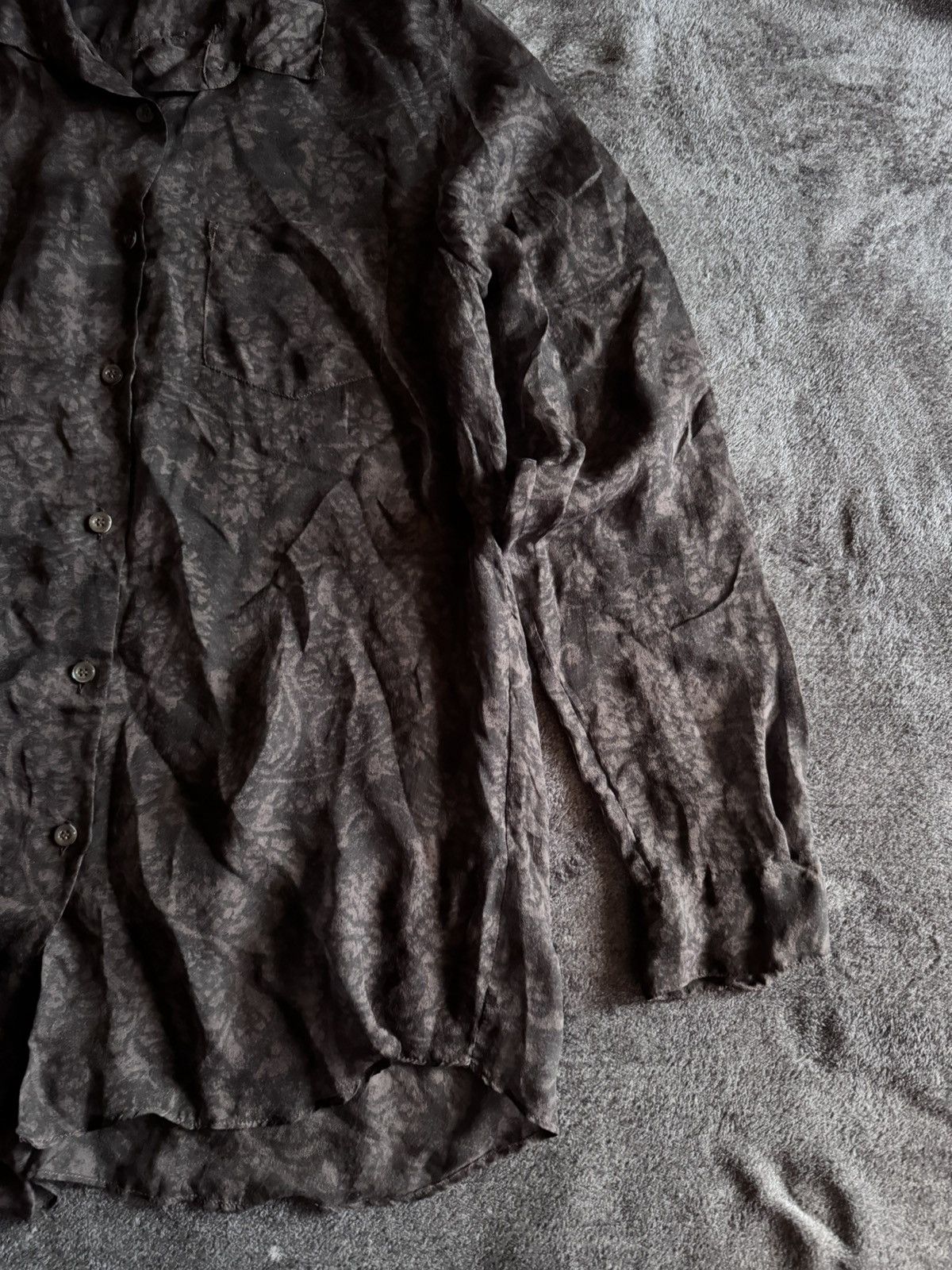 Aspesi Alberto Aspesi luxury silk printed shirt mesh silk Size M / US 6-8 / IT 42-44 - 4 Thumbnail