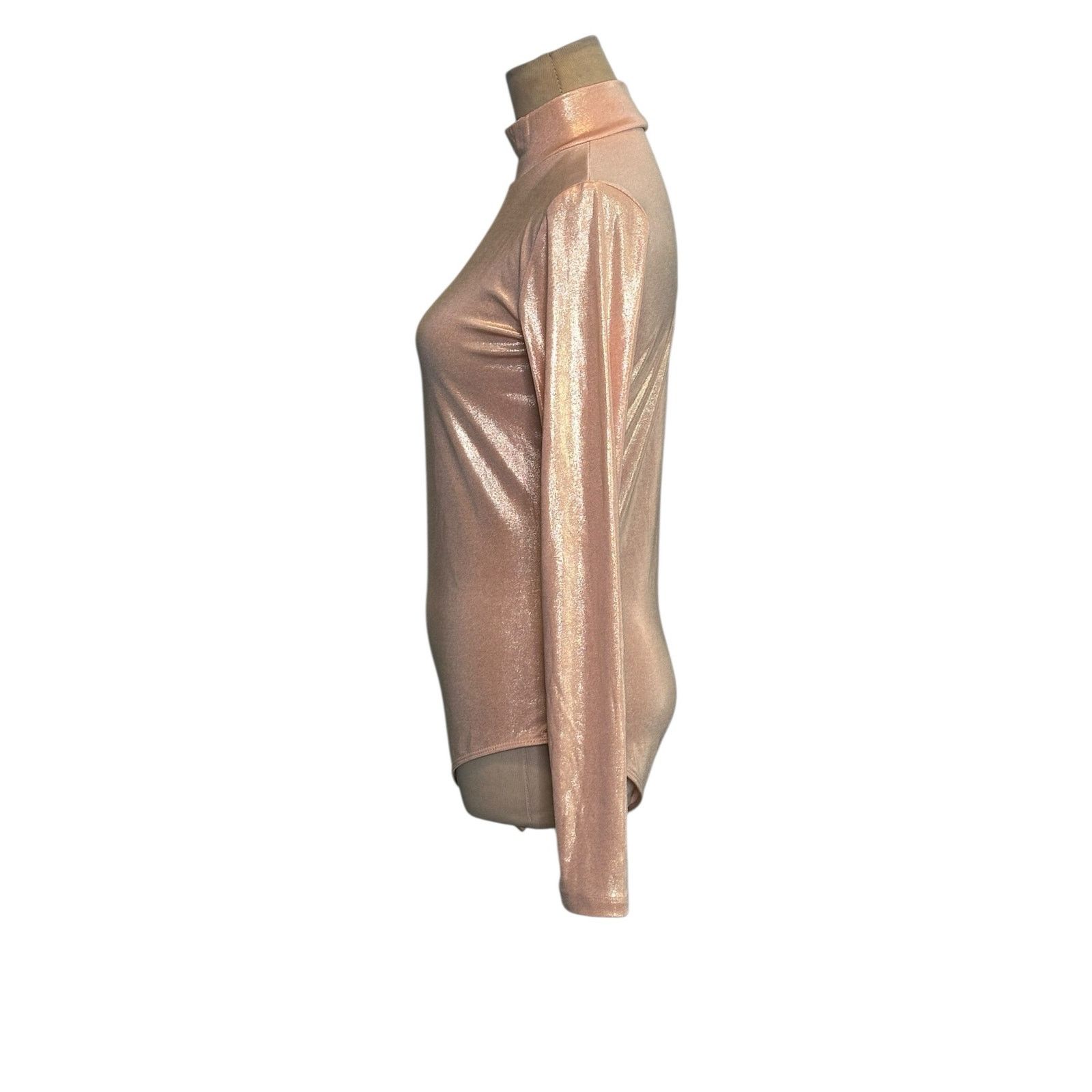 Zara Zara metallic pink long sleeves bodysuit size Medium Size M / US 6-8 / IT 42-44 - 9 Thumbnail