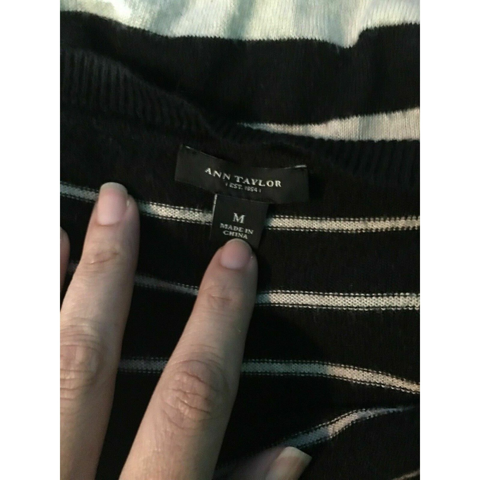 Ann Taylor Ann Taylor Striped Long Sleeves Knit Top Sweater Size Medium Size M / US 6-8 / IT 42-44 - 5 Thumbnail