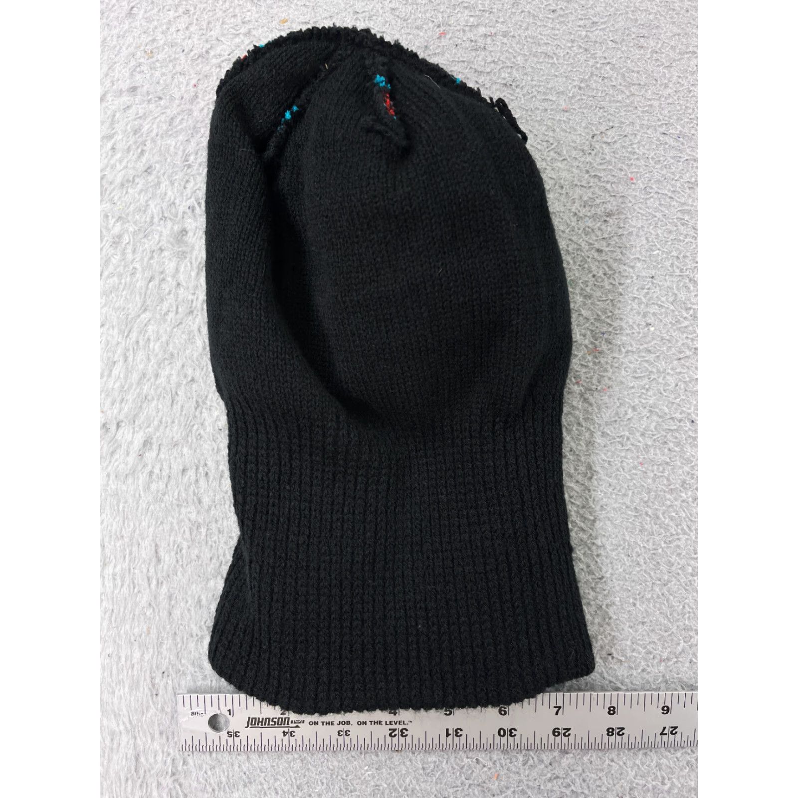 Vintage Geometric Knit Beanie Toque Womens One Size Black Acrylic Ski Size ONE SIZE - 5 Thumbnail