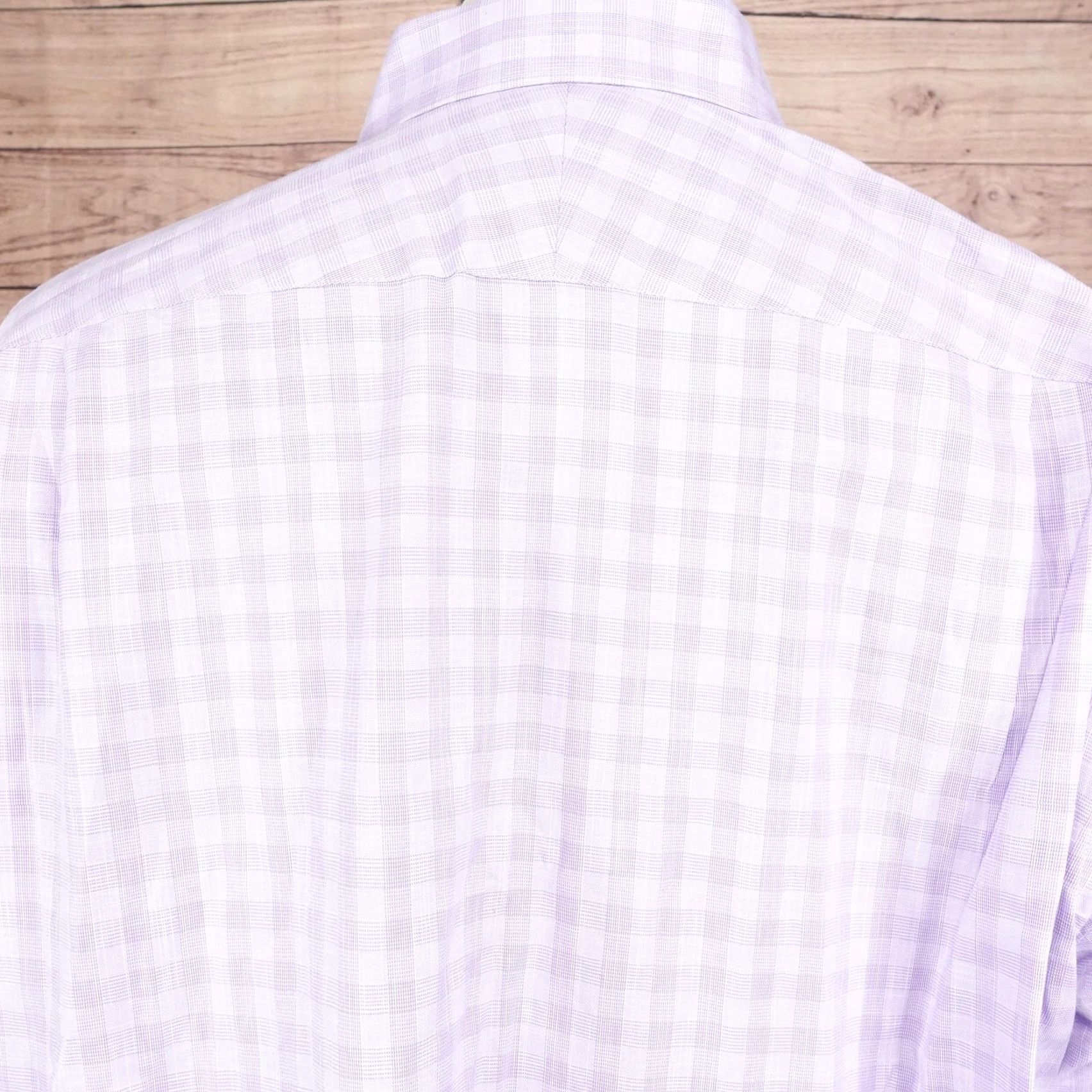 Charles Tyrwhitt VINTAGE Charles Tyrwhitt Dress Shirt Mens 17.5 34 XL Long Sleeve Cotton Purple Check Classic Fit Business Size 46R - 5 Thumbnail