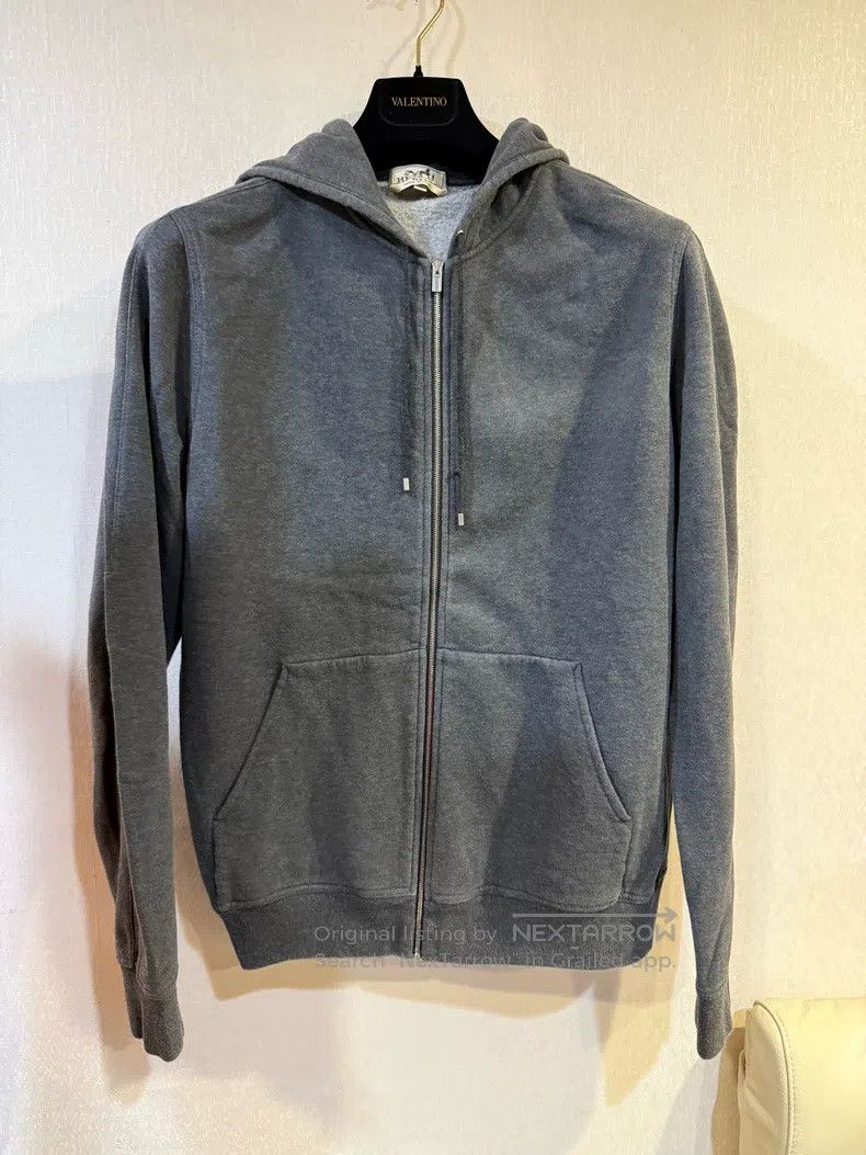 Hermes Hermes Gray hooded cardigan jacket Size L / US 10 / IT 46 - 1 Thumbnail