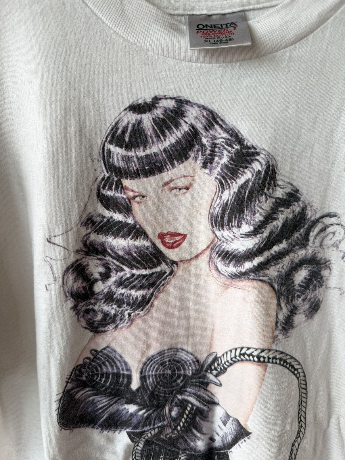 Vintage 1990 Bettie Page ‘Olivia’ Tee Size US XL / EU 56 / 4 - 3 Thumbnail
