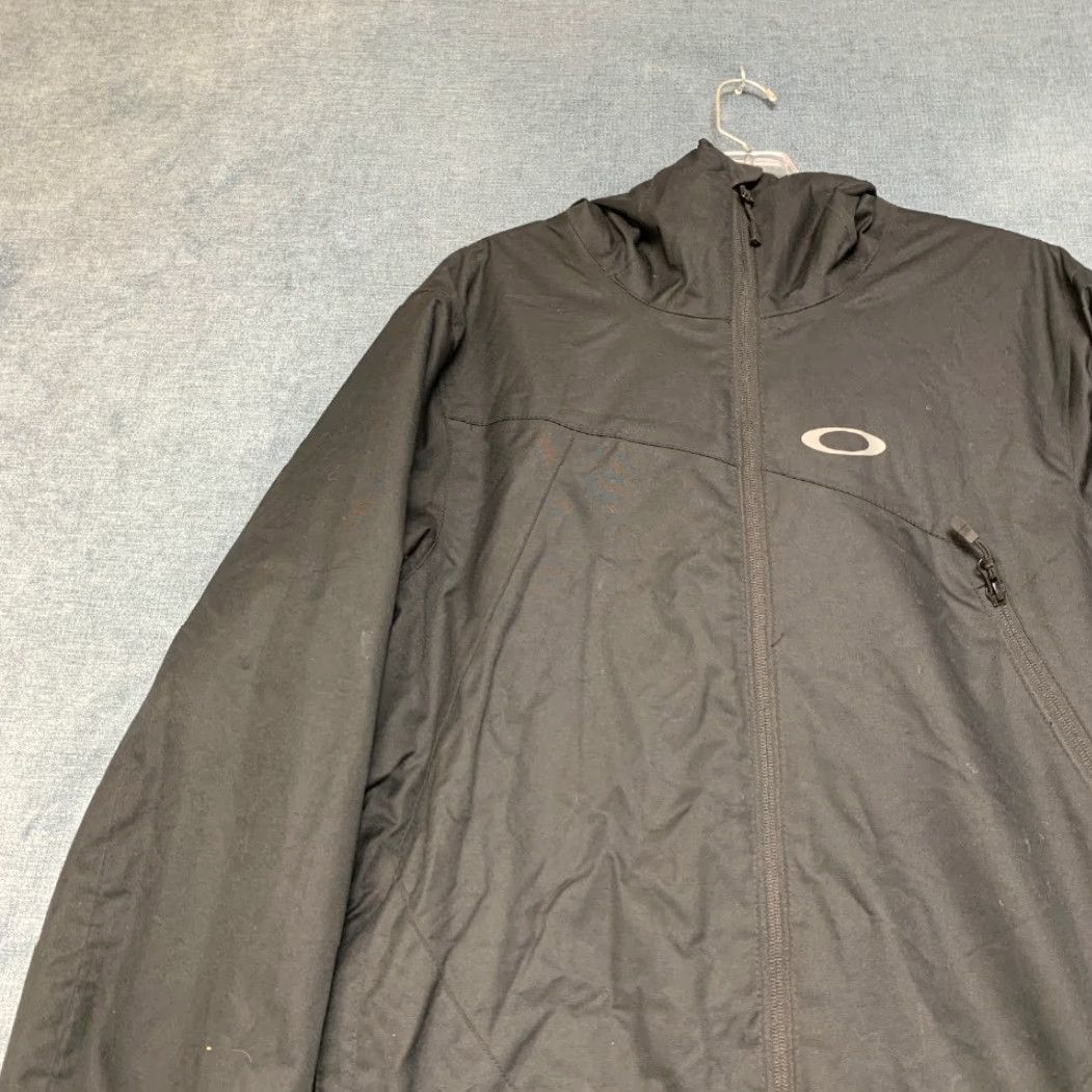 Oakley VINTAGE Oakley Parka Jacket Mens Medium Black Hooded Logo Utility Outdoor Full Zip Size US M / EU 48-50 / 2 - 4 Thumbnail