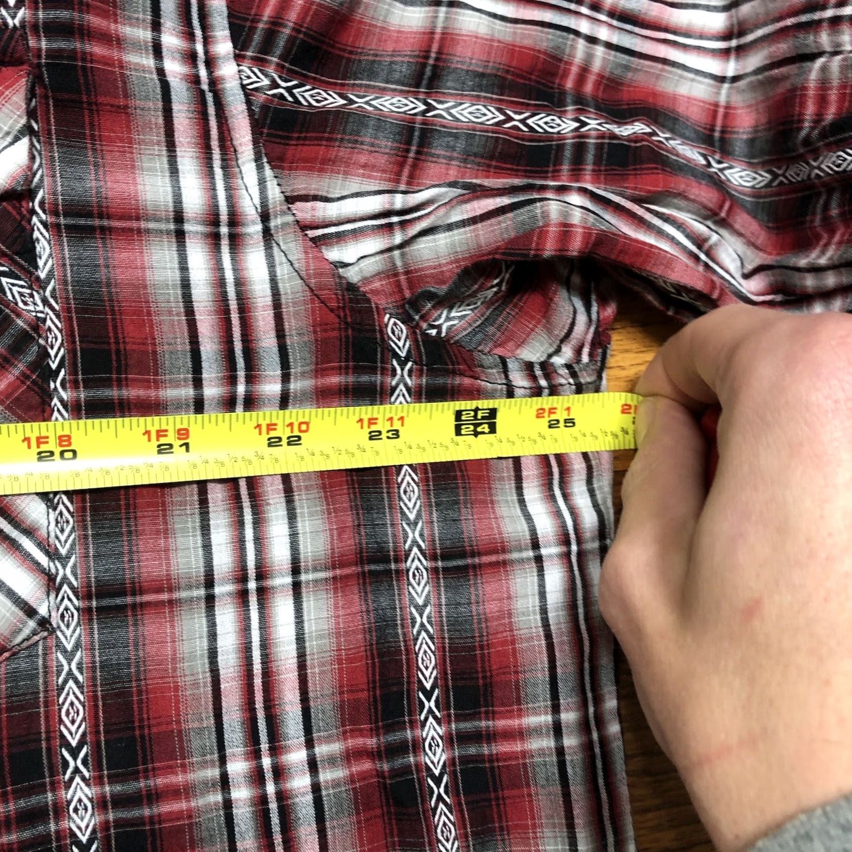 Vintage Cotton & Rye Shirt Mens XL Cream Pearl Snap Button Western Cowboy Rodeo Plaid Size US XL / EU 56 / 4 - 6 Thumbnail