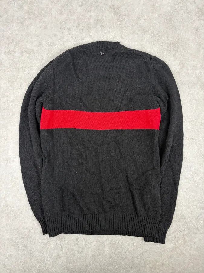 Daniele Alessandrini 2000s Daniele Alessandrini Red Line Black Wool Sweater Size US S / EU 44-46 / 1 - 5 Thumbnail