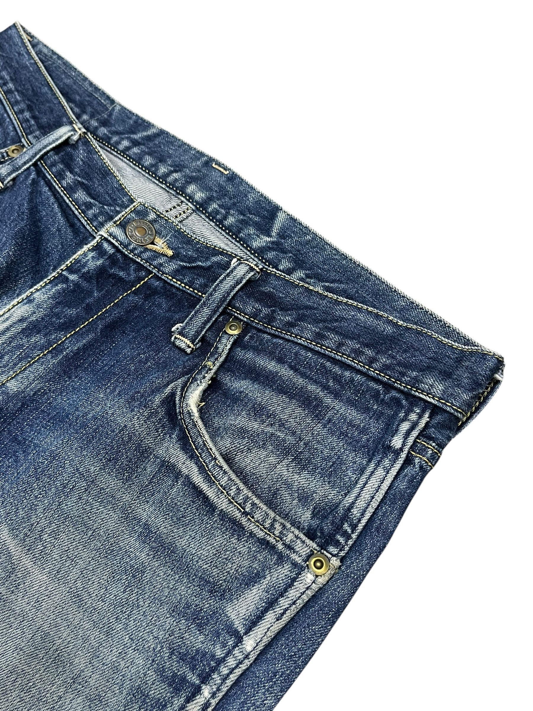 Blue Blue Japan 🔥Blue Blue Japan x HR Market Faded Distressed Denim Size US 31 - 3 Thumbnail