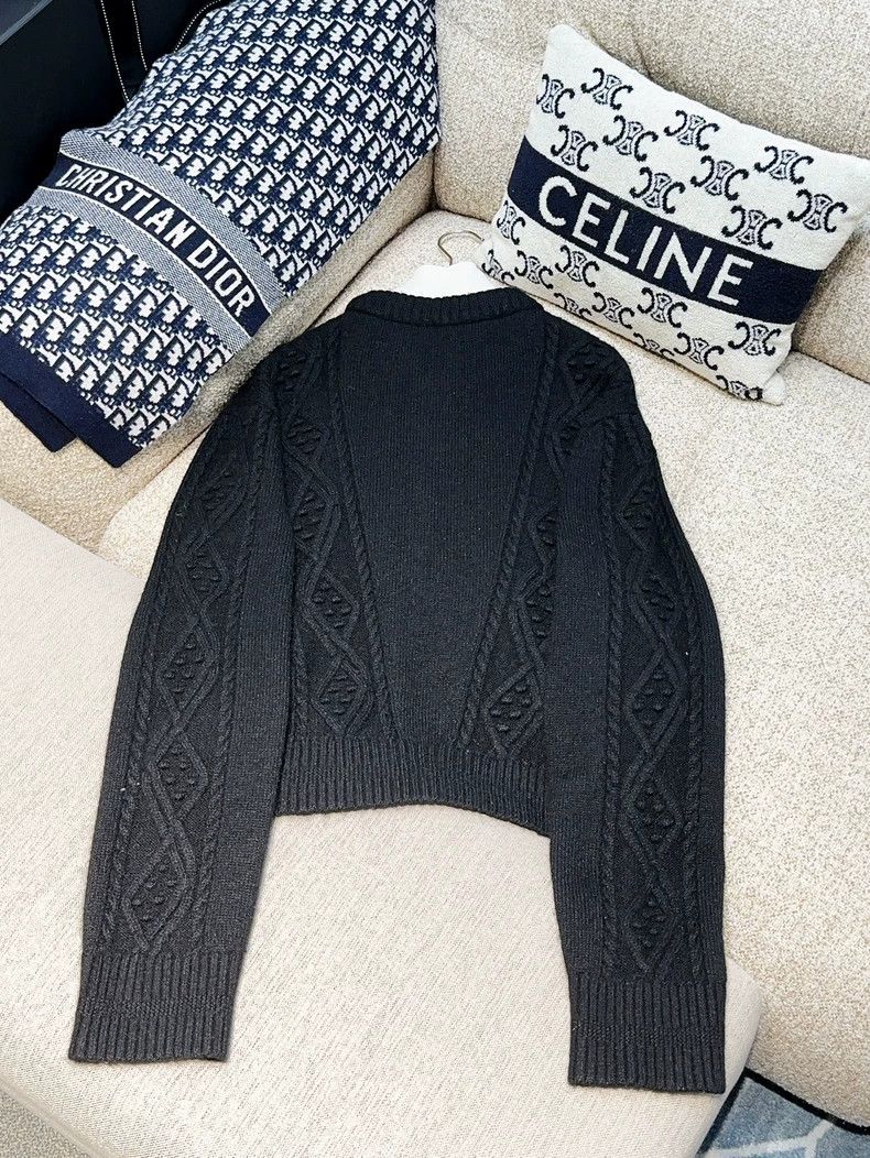 Chanel Chanel Ski series black and white lapel long-sleeved knitt Size M / US 6-8 / IT 42-44 - 3 Thumbnail
