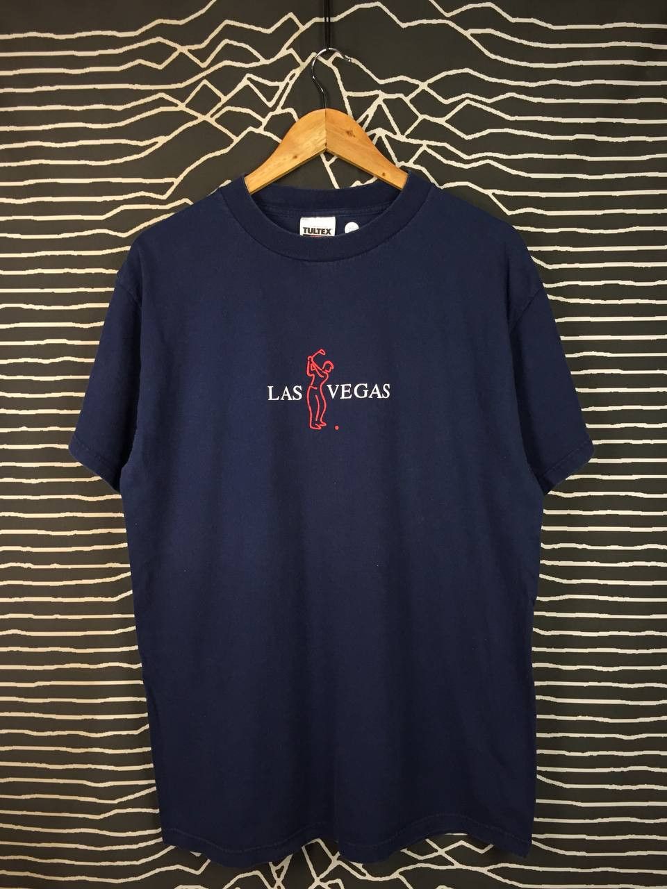 Vintage Vtg 90s Las Vegas Golf Tee Navy Blue Tultex Tag Size L Size US L / EU 52-54 / 3 - 1 Thumbnail