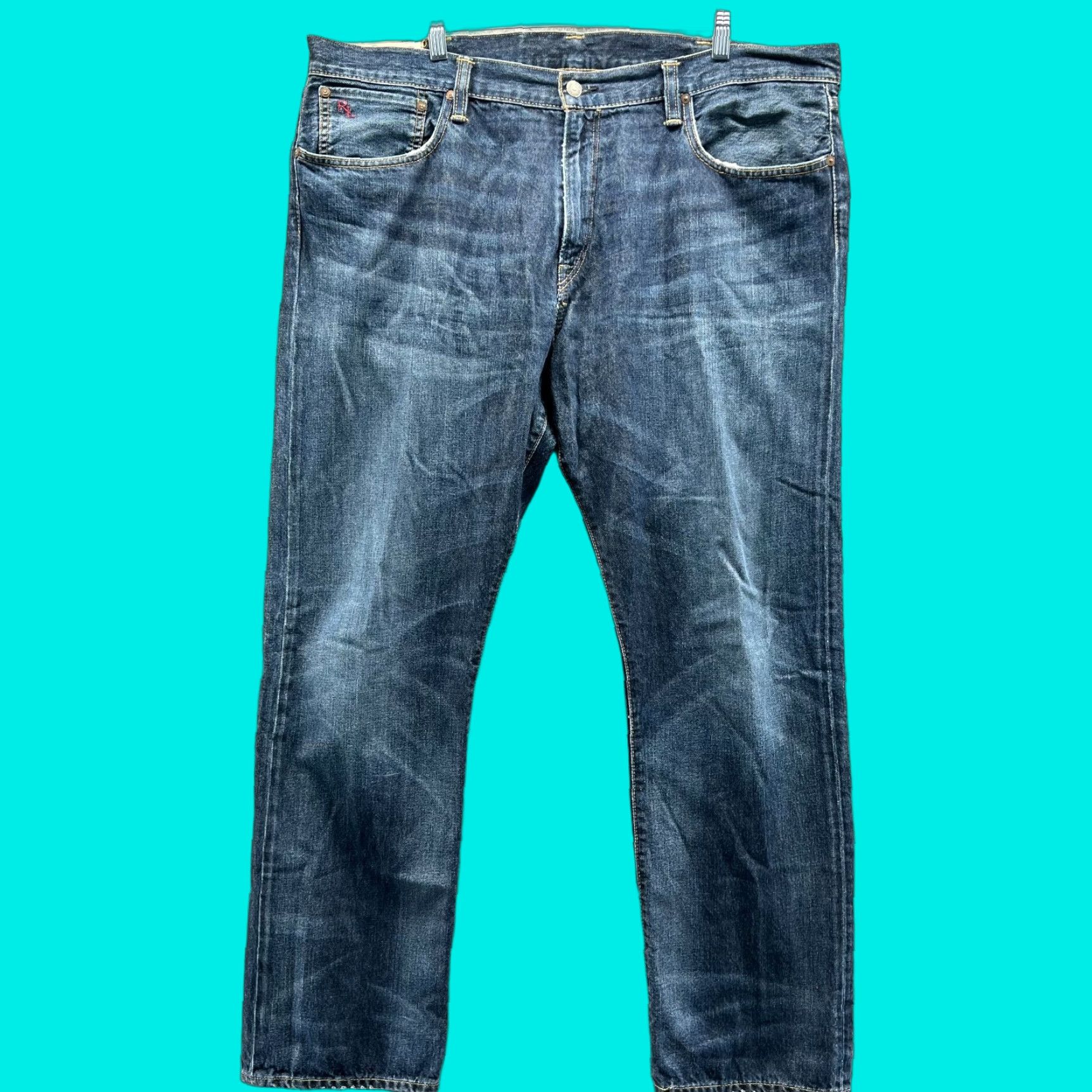 Polo Ralph Lauren Vintage Polo Ralph Lauren Jeans Mens 40x32 Blue Denim Straight Cotton Stone Wash Size 40 Inseam 32 Regular Fit Straight Size US L / EU 52-54 / 3 - 1 Thumbnail