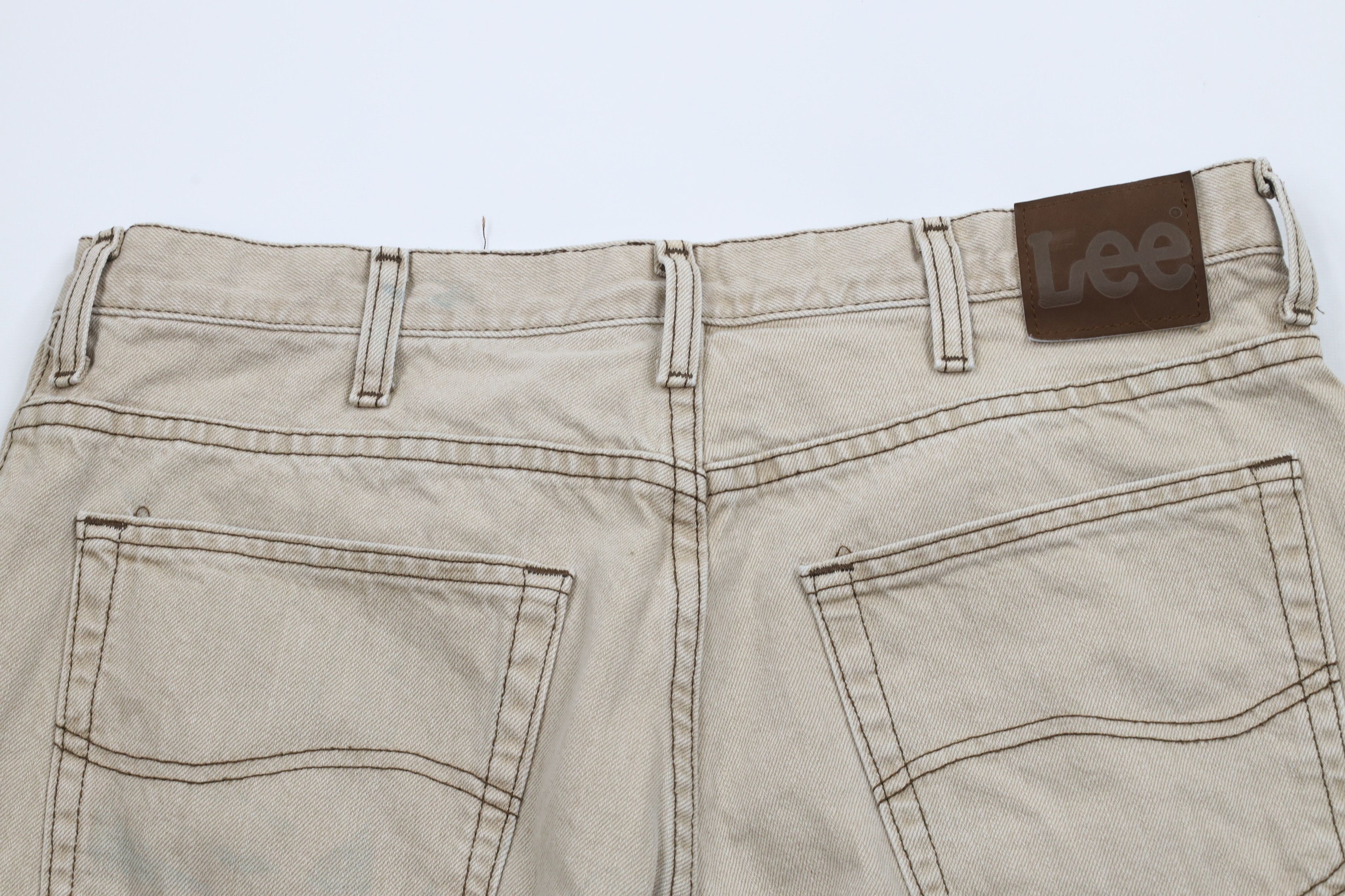 Vintage Vintage 90s Streetwear Denim Jean Shorts Jorts Beige Cotton Size US 34 / EU 50 - 10 Thumbnail