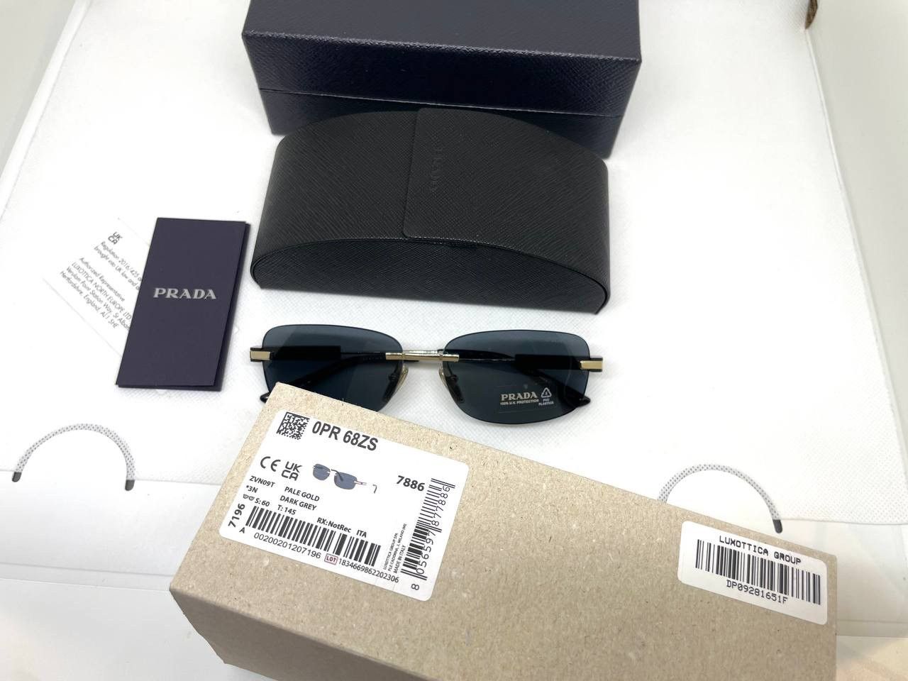 Prada Prada Sunglasses with iconic metal plaque PR68ZS ZVN09T Size ONE SIZE - 7 Thumbnail