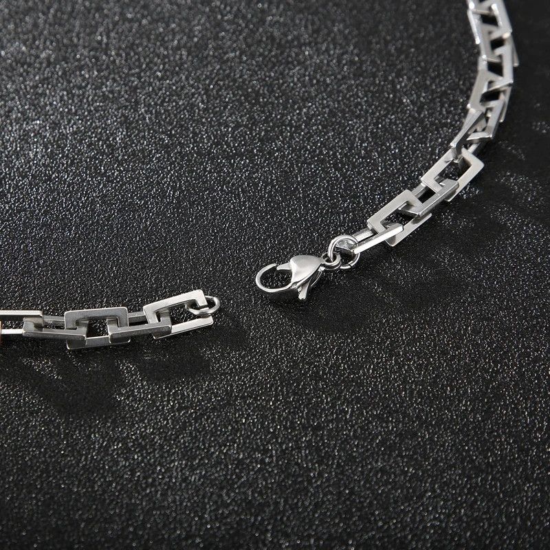 Jewelry Square Blade Chain Trendy Necklace Size ONE SIZE - 2 Thumbnail