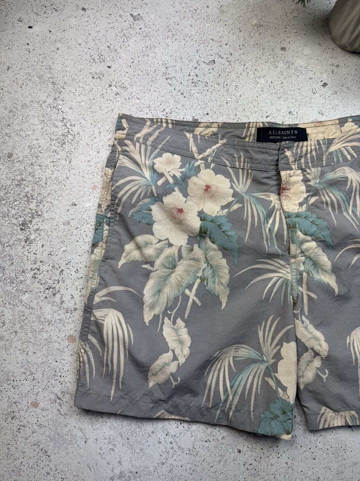 Allsaints × Designer Allsaints Shorts Nylon Print Logo Men’s Multicolor M Size US 32 / EU 48 - 2 Thumbnail