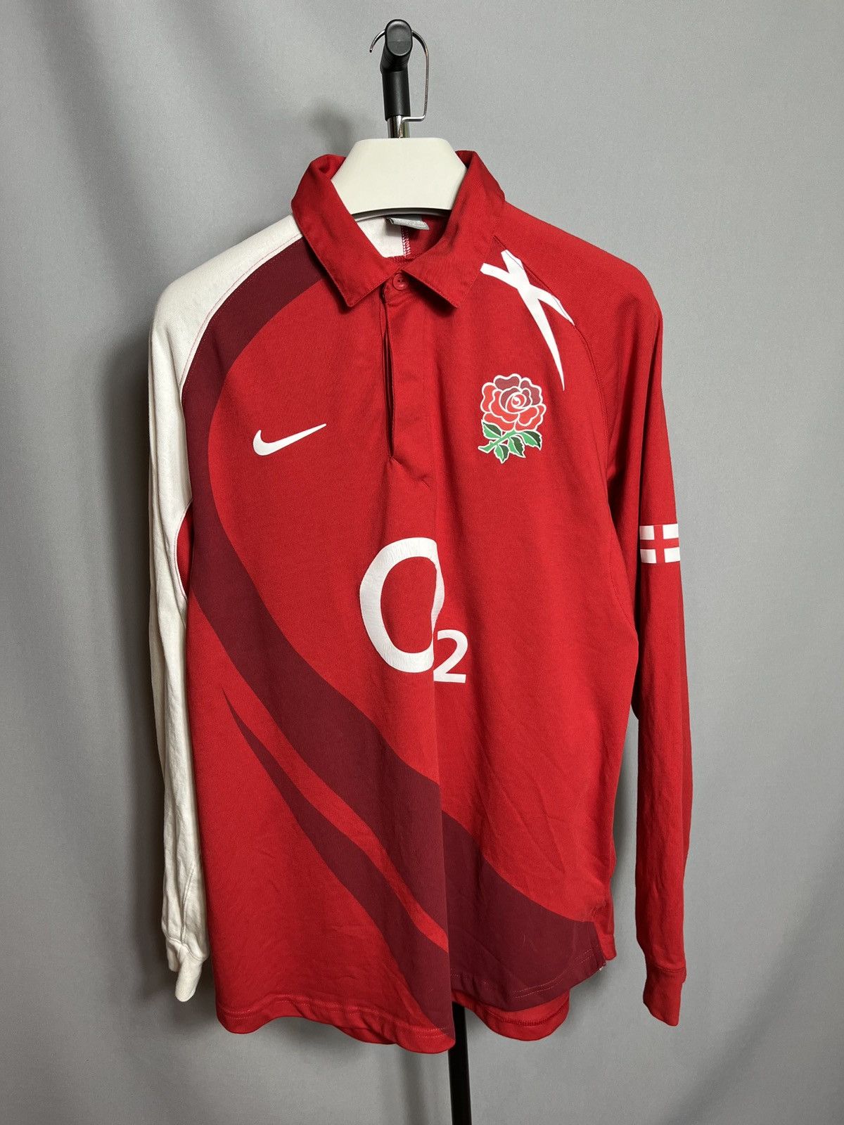 Nike England 2007-2009 Nike Rugby Shirt Jersey Mens Long Sleeve Size US XL / EU 56 / 4 - 1 Thumbnail