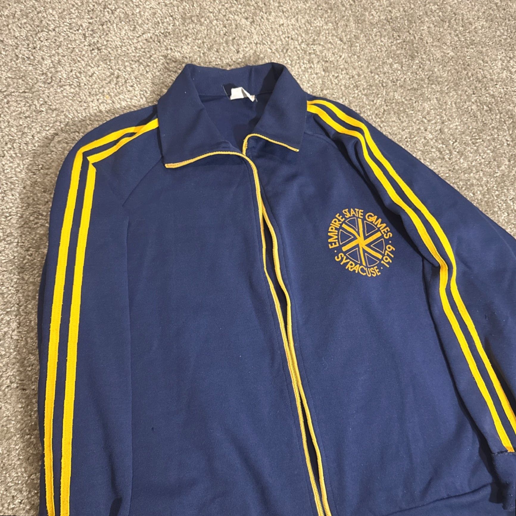 Vintage VINTAGE 1979 New York Empire State Games Light Jacket Broken Zipper XL Navy Blue Size US XL / EU 56 / 4 - 5 Thumbnail