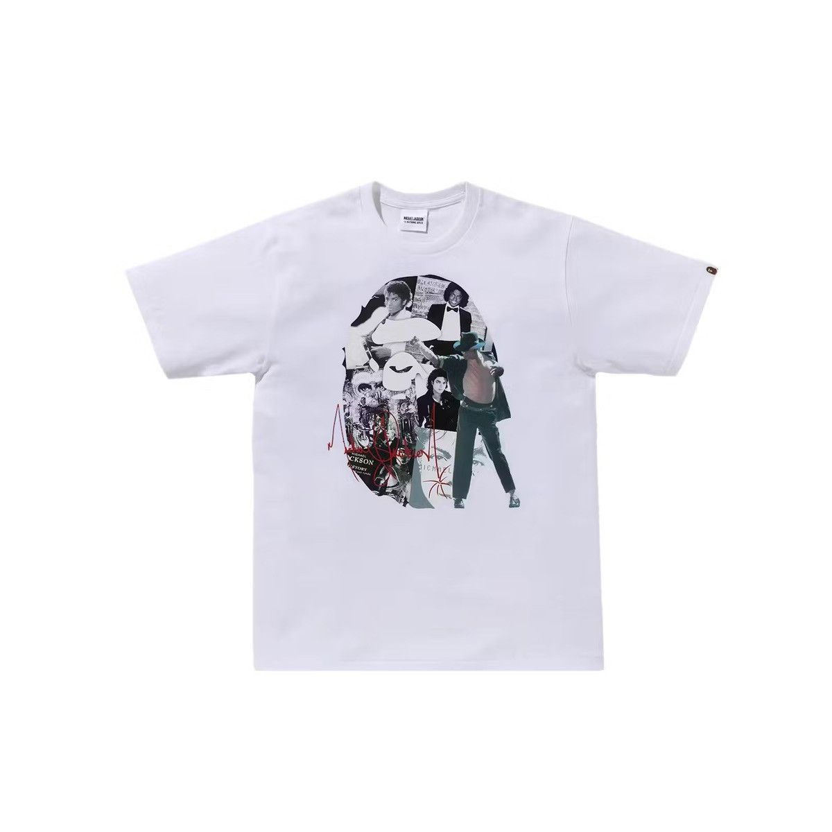 Bape BAPE x Michael Jackson Album Jacket Ape Head Tee White | Grailed