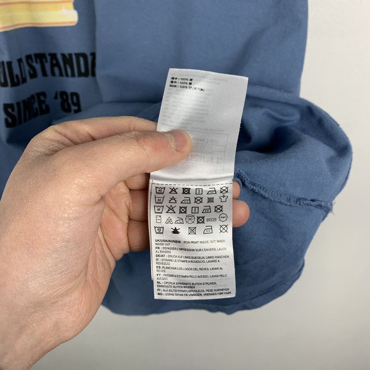 Carhartt Men’s Carhartt WIP Big Logo T-Shirt Size L Baby Blue y2k Size US L / EU 52-54 / 3 - 7 Thumbnail