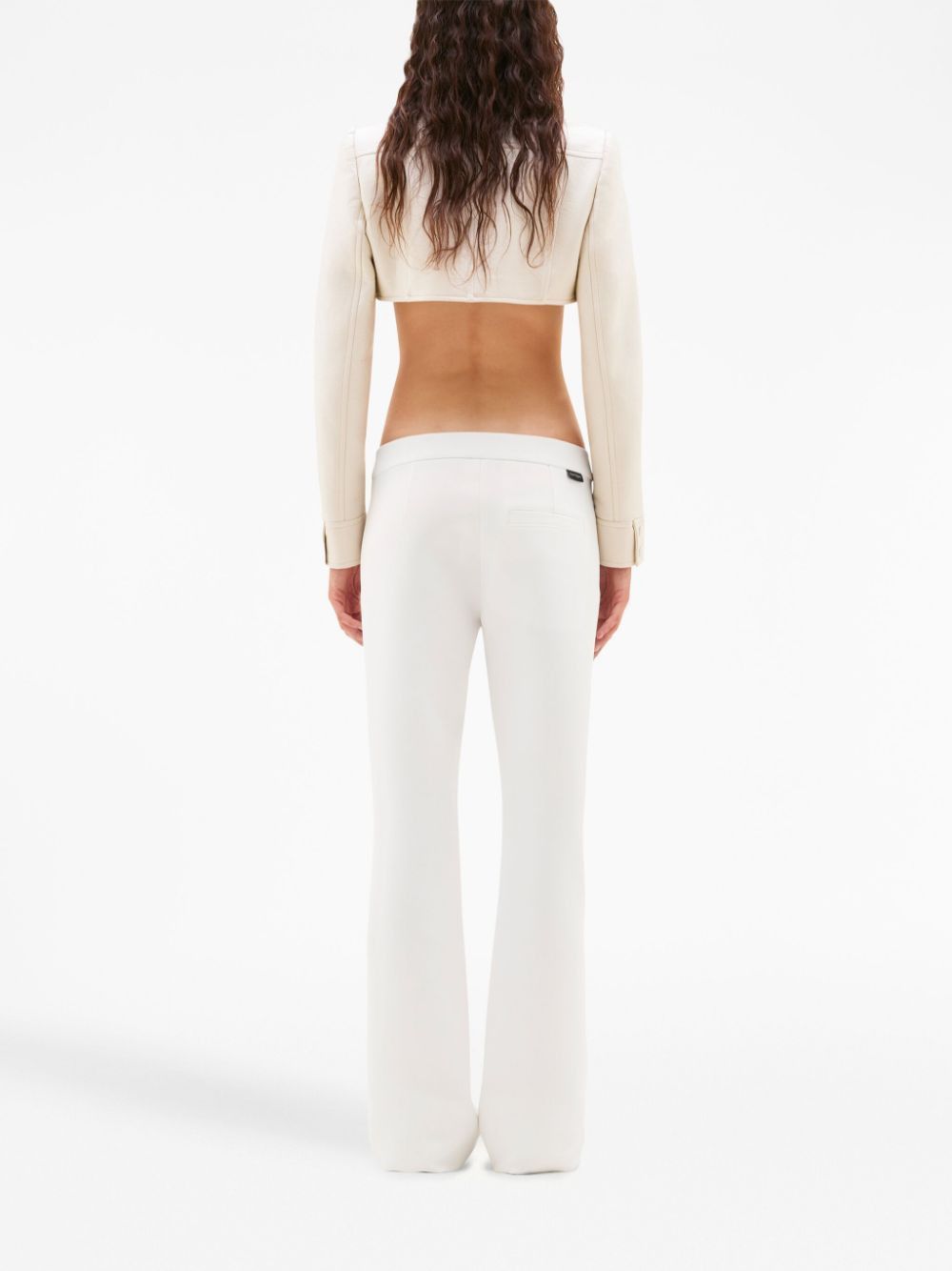 Courreges o1mle1224 Zip Side Pant in White Size 24" / US 00 / IT 34 - 4 Thumbnail