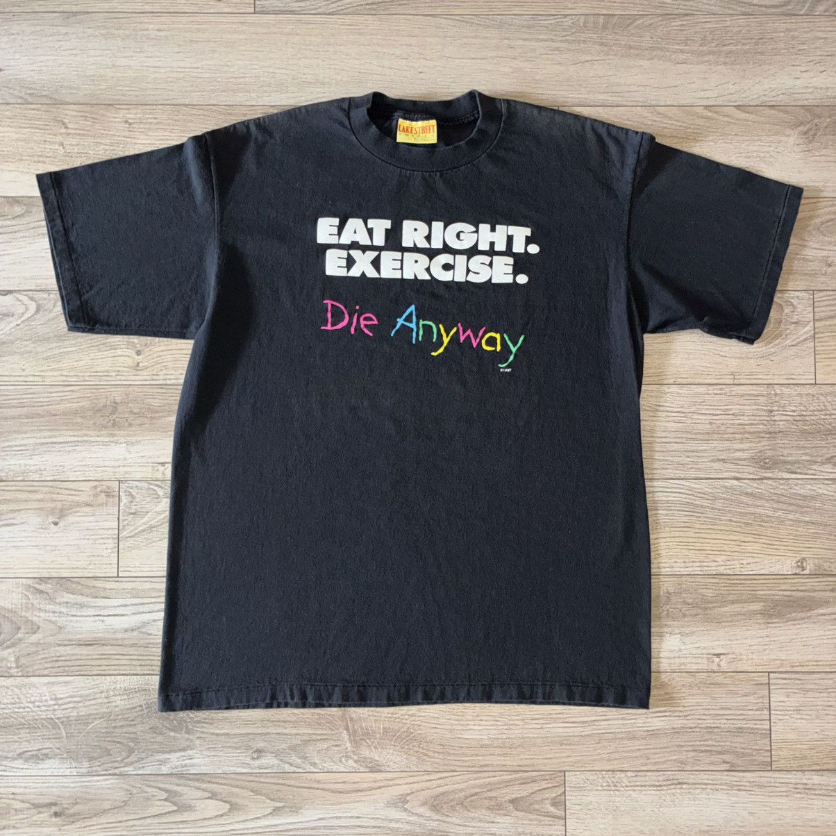 Other 90s Eat Right Exercise Die Anyway tee shirt Size US XL / EU 56 / 4 - 1 Thumbnail