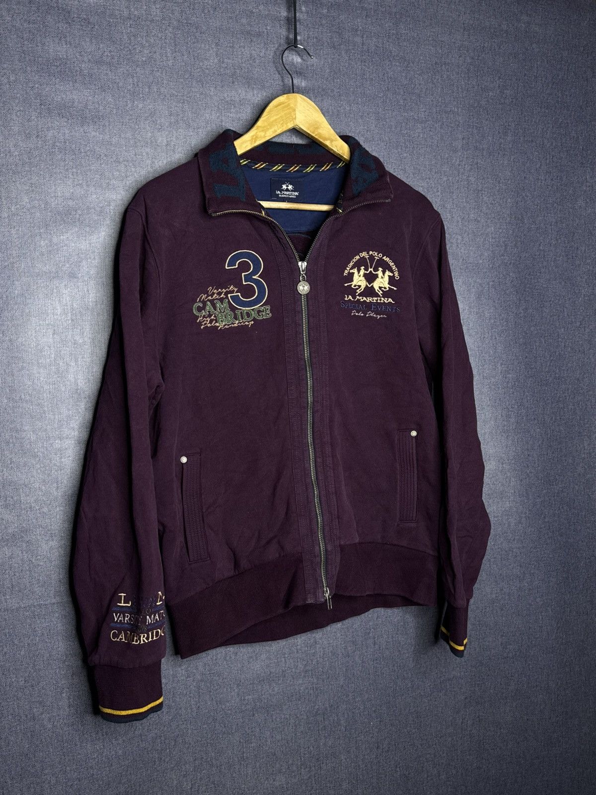 La Martina Vintage La Martina Polo Cambridge University Zip Jacket Y2K Size US L / EU 52-54 / 3 - 2 Thumbnail