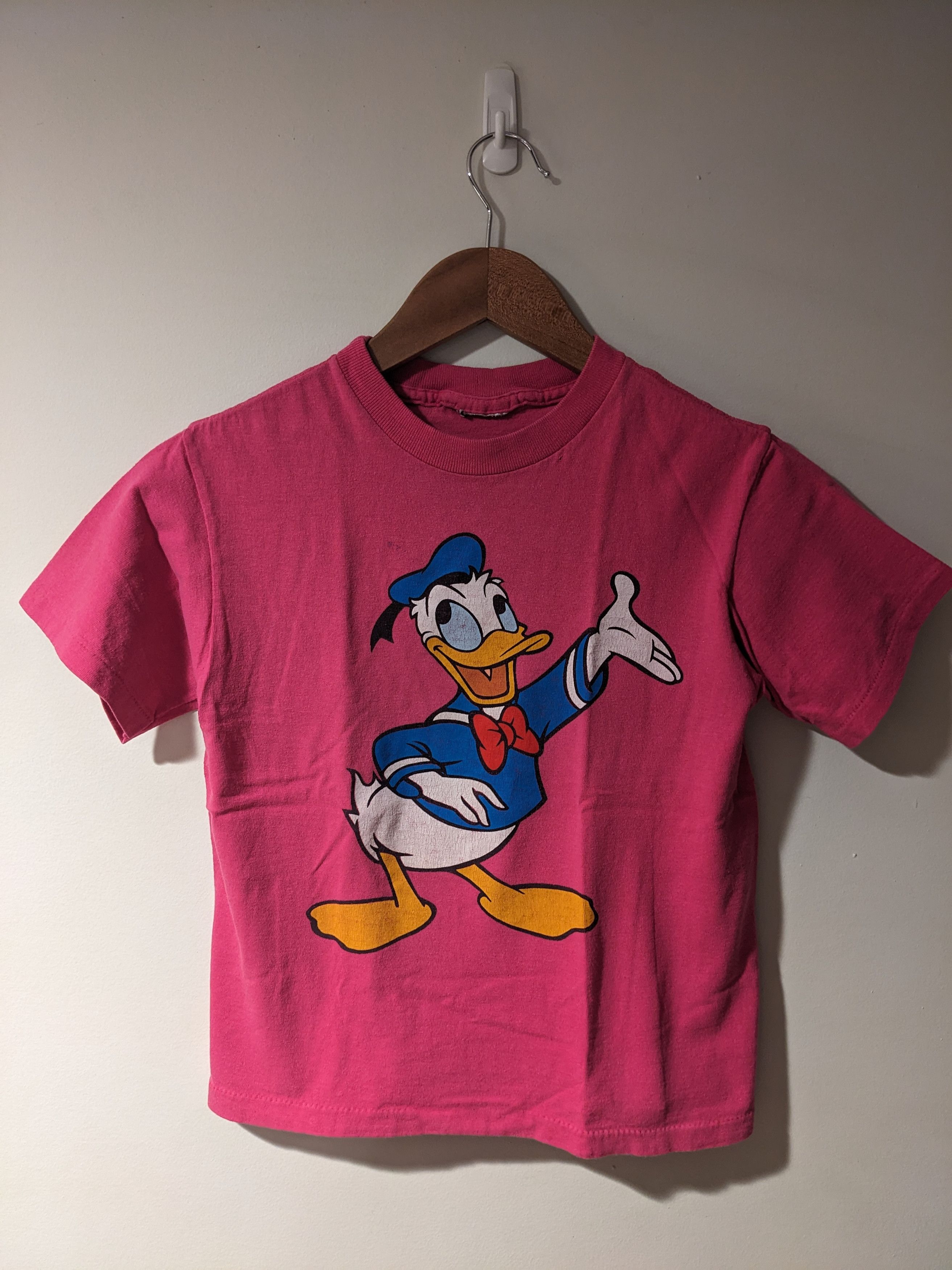 Disney × Vintage Vintage 90s Donald Duck Disney Character YOUTH Small T-Shirt Size US S / EU 44-46 / 1 - 1 Thumbnail