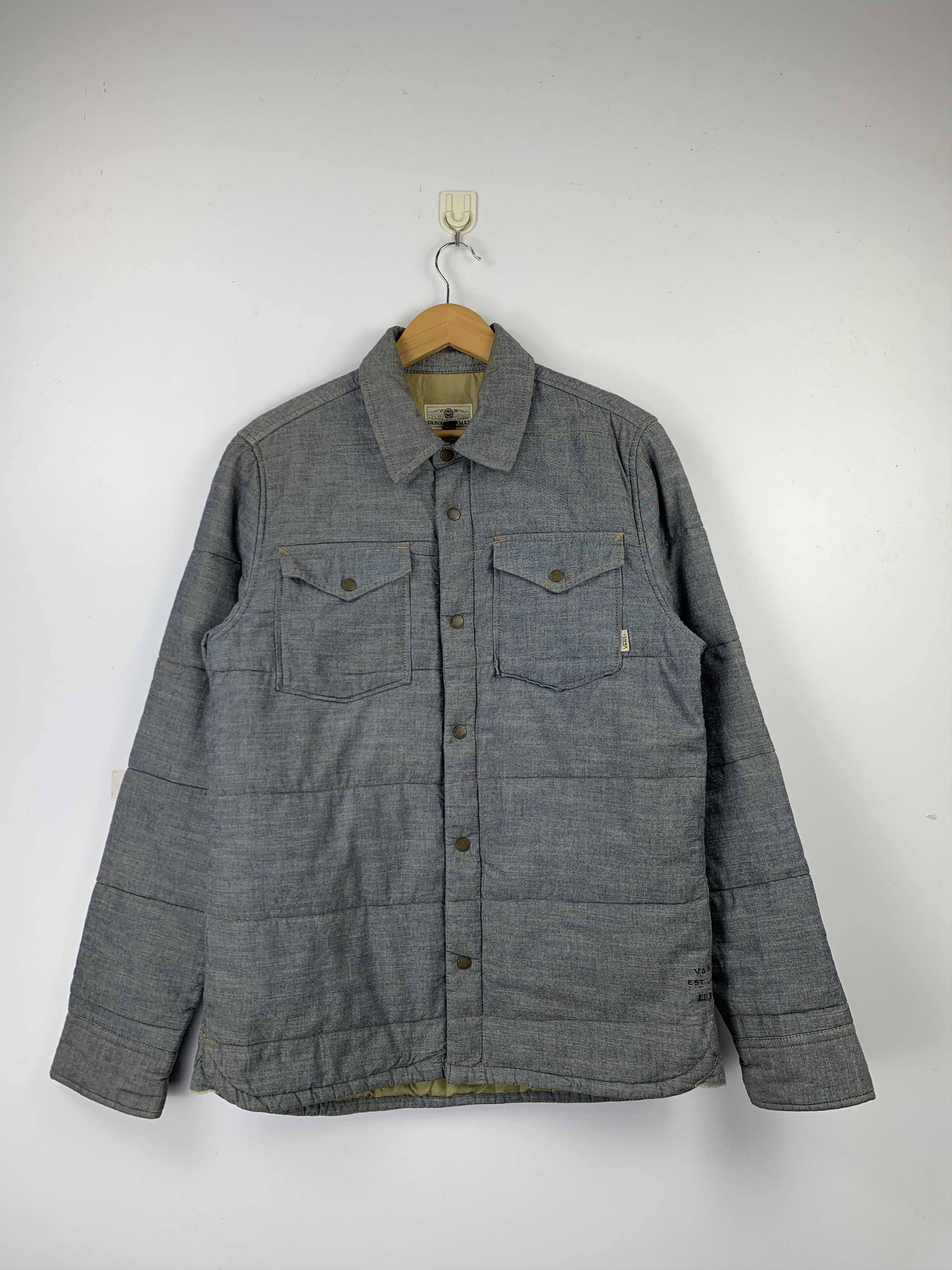 Vans Vintage Vans Denim Puffer Jacket J1581 Size US S / EU 44-46 / 1 - 1 Thumbnail