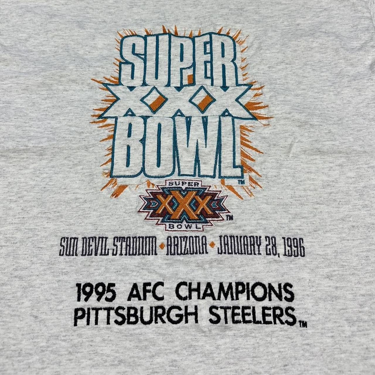 Logo 7 Vintage 1996 NFL Super Bowl XXX T-Shirt Pittsburgh Steelers Size US L / EU 52-54 / 3 - 2 Thumbnail