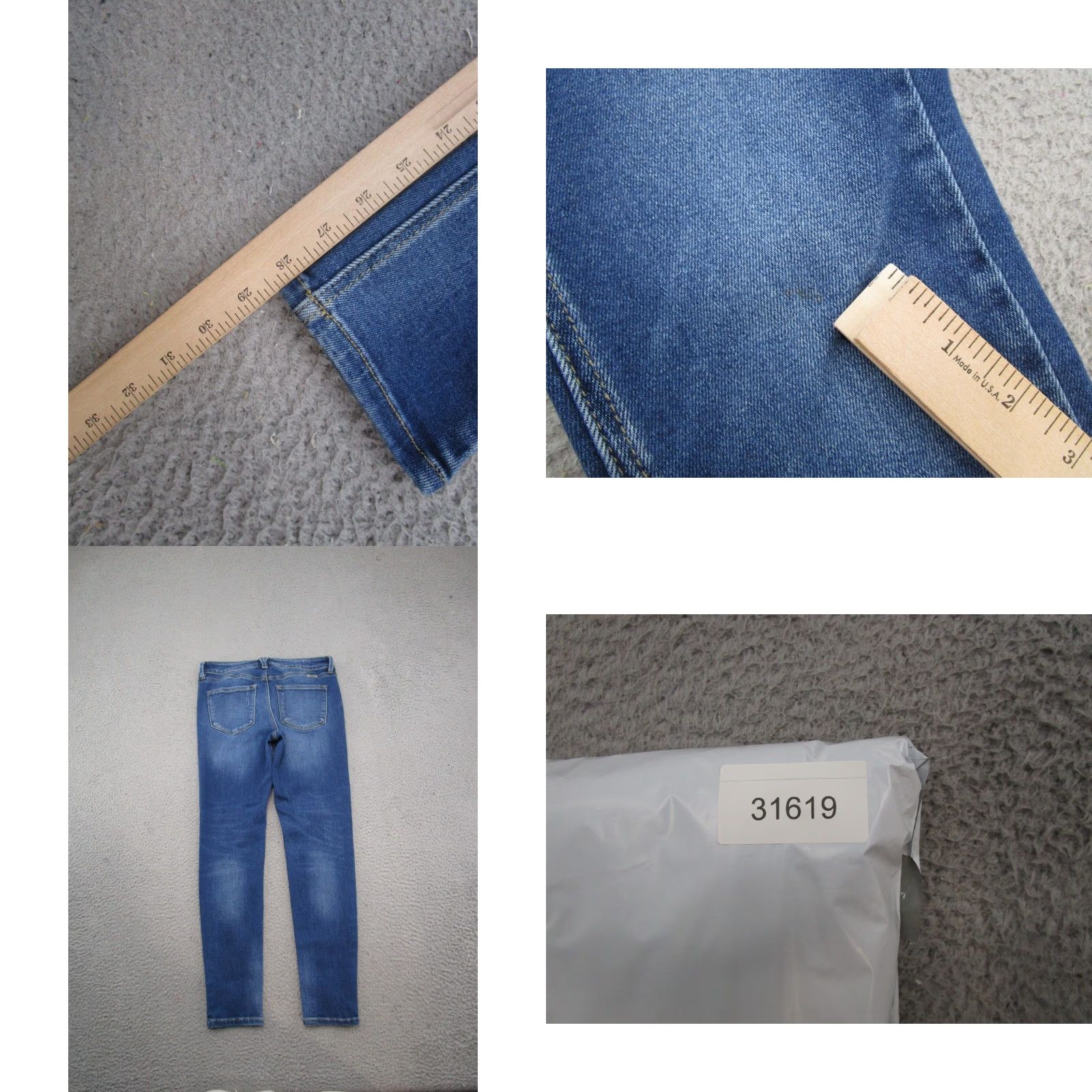 Vintage Kancan fot Maurices Jeans Button Fly Blue Stretch Denim Skinny Women's Size 28 Size 28" / US 6 / IT 42 - 9 Thumbnail