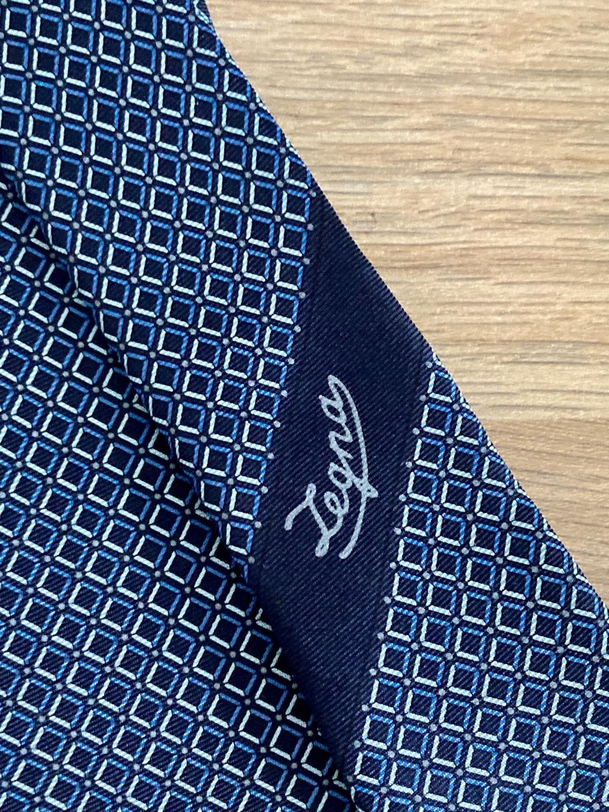Ermenegildo Zegna Zegna Navy Blue Tie Size ONE SIZE - 2 Thumbnail