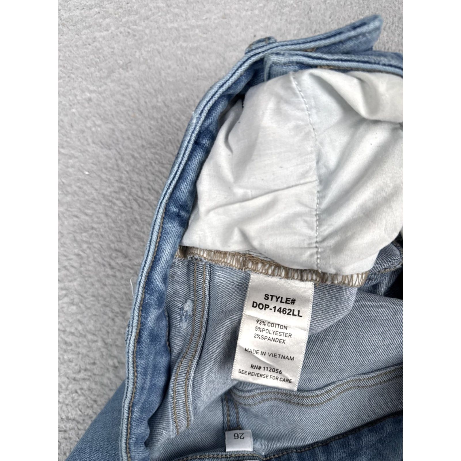 Vintage Zenana Jeans Womens 26 Blue Med Wash Mid Rise Distressed Stretch Flared 5-Pocket Denim Vintage No Size 26" / US 2 / IT 38 - 7 Thumbnail