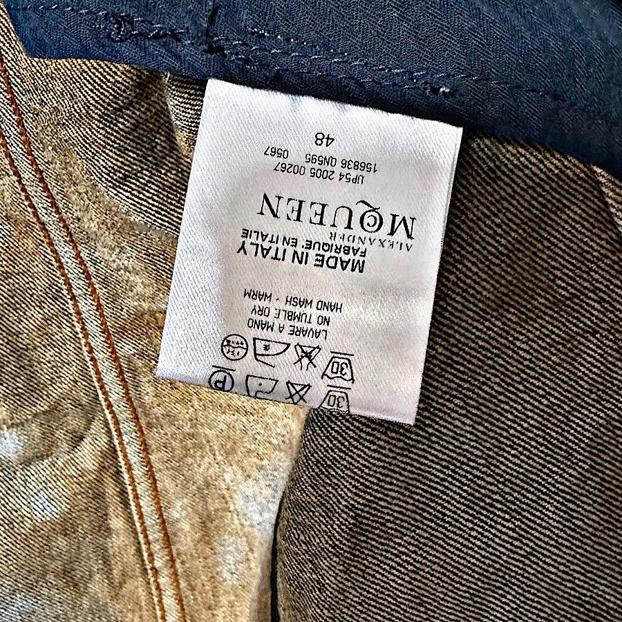 Alexander McQueen Authentic Alexander McQueen 05 FW Mudded Denim Rope Blazer Size 38R - 4 Thumbnail