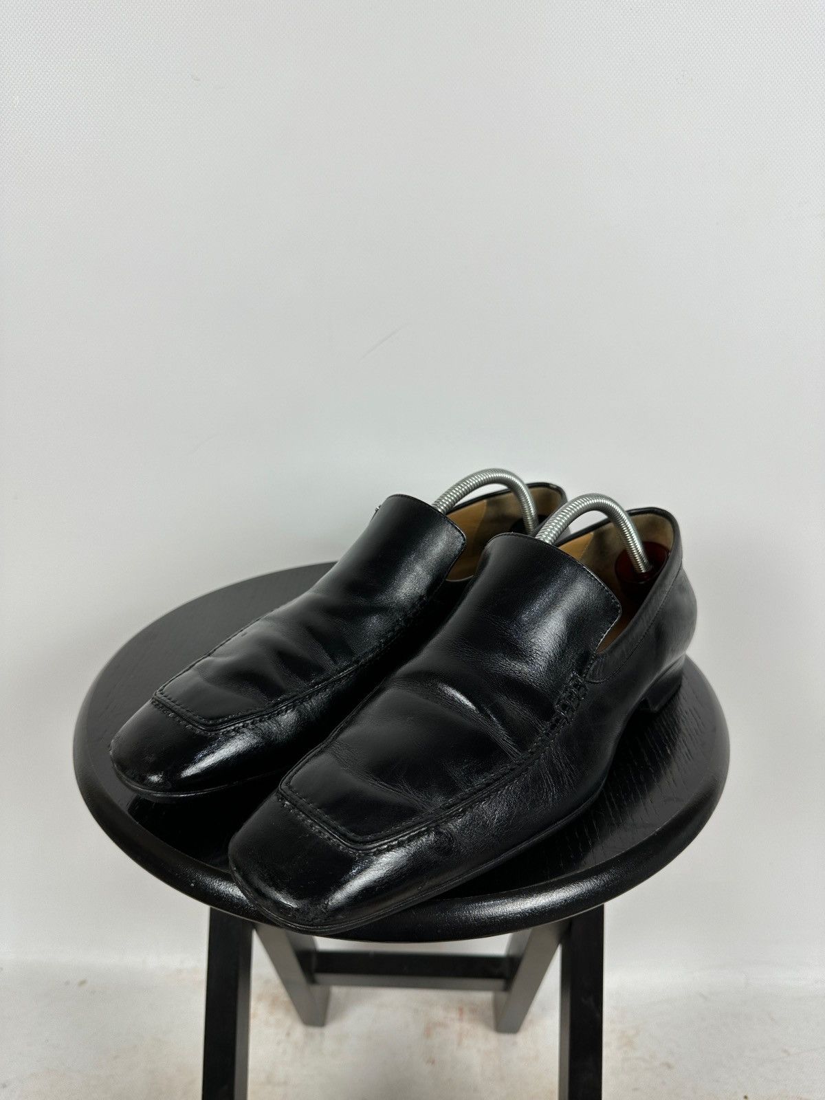 Louis Vuitton Louis Vuitton Black Leather Loafers Shoes Size US 10 / EU 43 - 7 Thumbnail