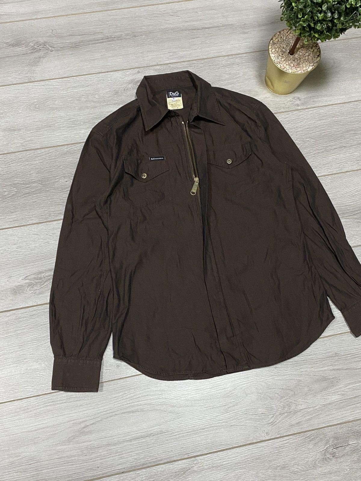 Dolce & Gabbana Dolce&Gabbana vintage zip big logo shirt Size US L / EU 52-54 / 3 - 3 Thumbnail