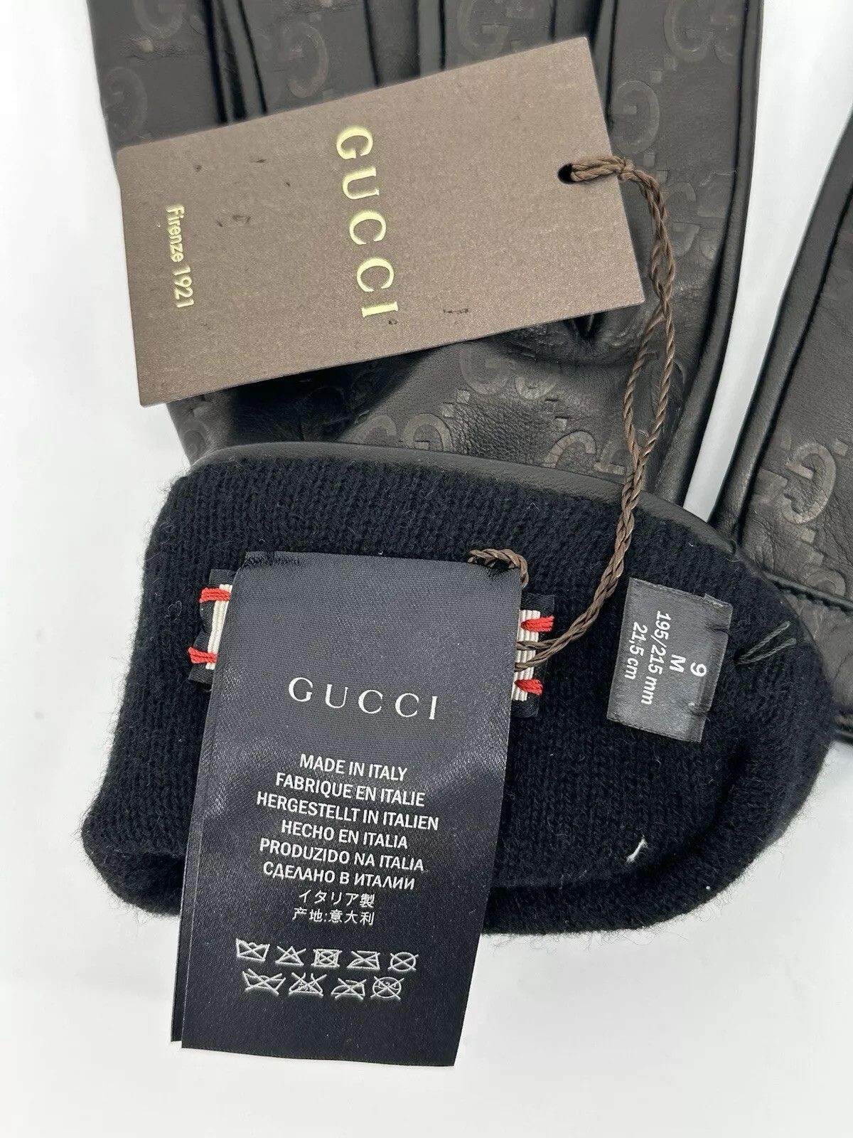 Gucci new Gucci Gloves Size-9-M nen's leather Size ONE SIZE - 6 Thumbnail