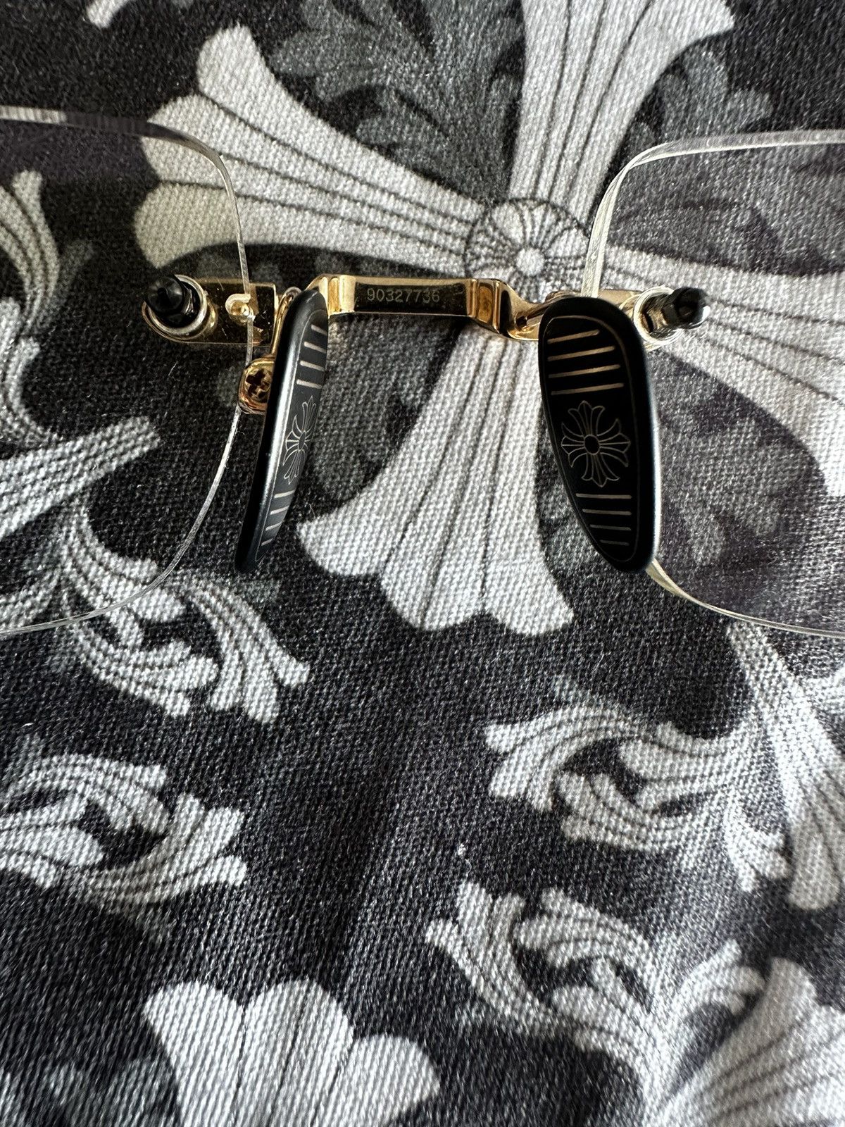 Chrome Hearts Chrome Hearts Rimless Glasses Gold Size ONE SIZE - 6 Thumbnail