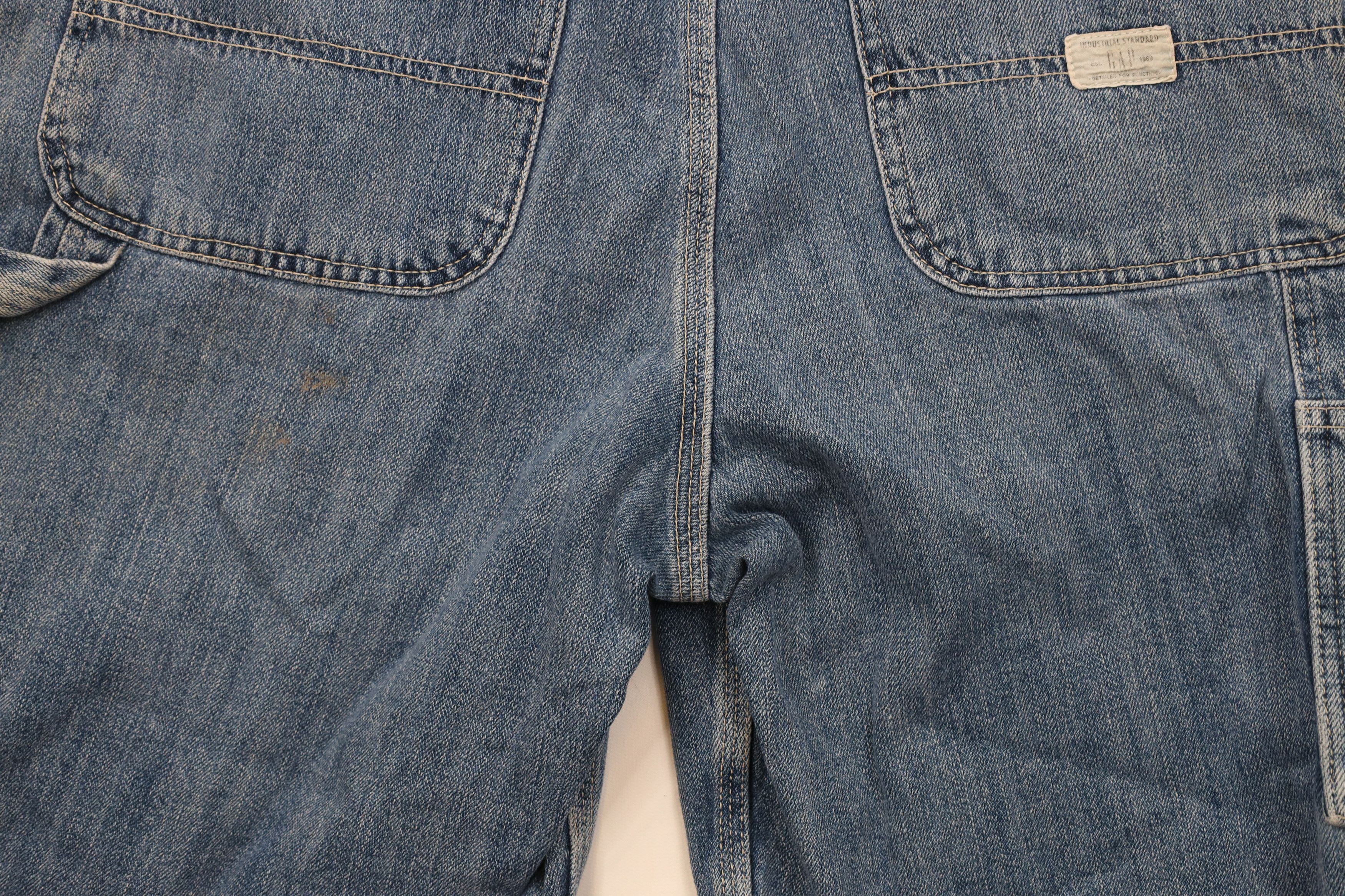 Gap Vintage 90s Gap Carpenter Denim Jean Shorts Blue Cotton Size US 34 / EU 50 - 12 Thumbnail