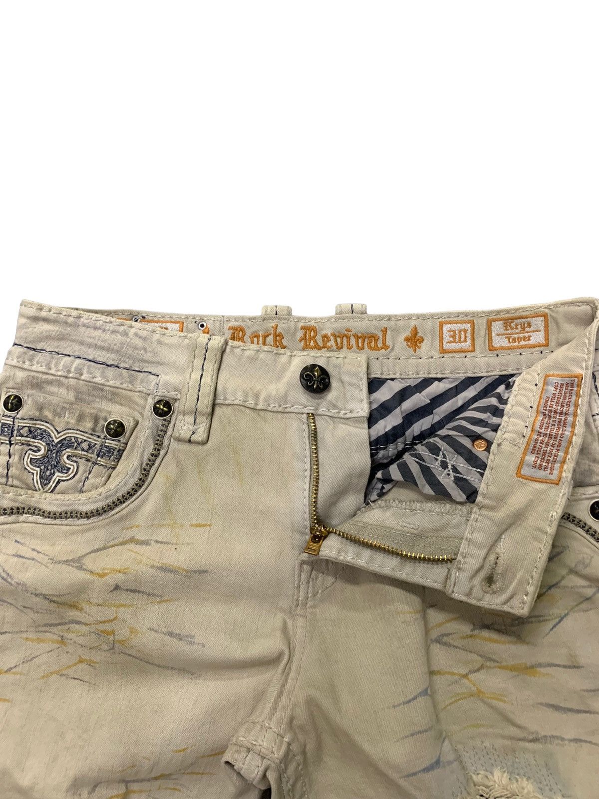 Japanese Brand × Rock Revival Vintage Rock Revival Heavy Stitch Dagger Craft Tapered Jeans Size US 30 / EU 46 - 10 Thumbnail