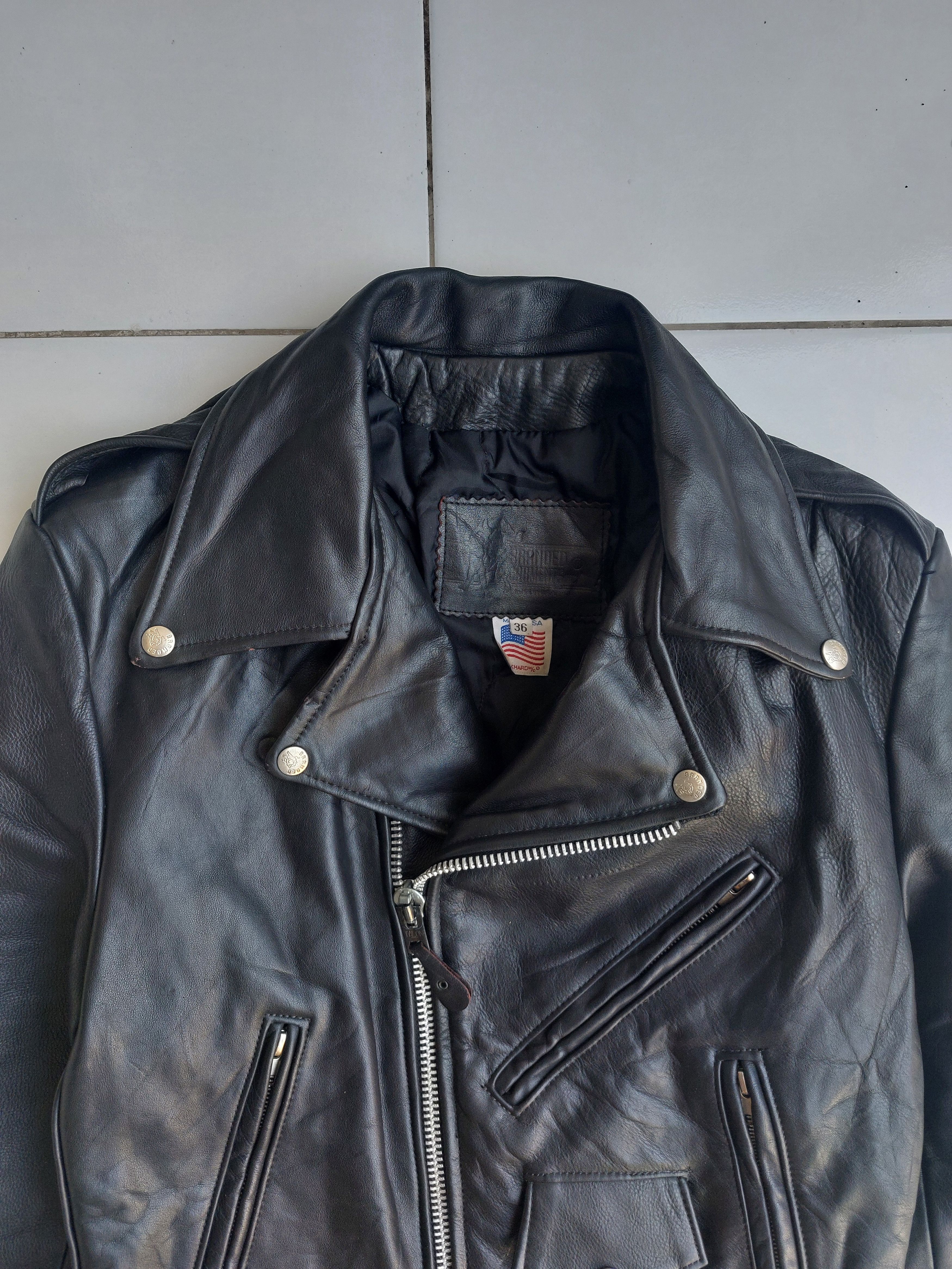 Branded Leather × Vintage ORCHARD BRANDED GARMENT INC LEATHER CAFE