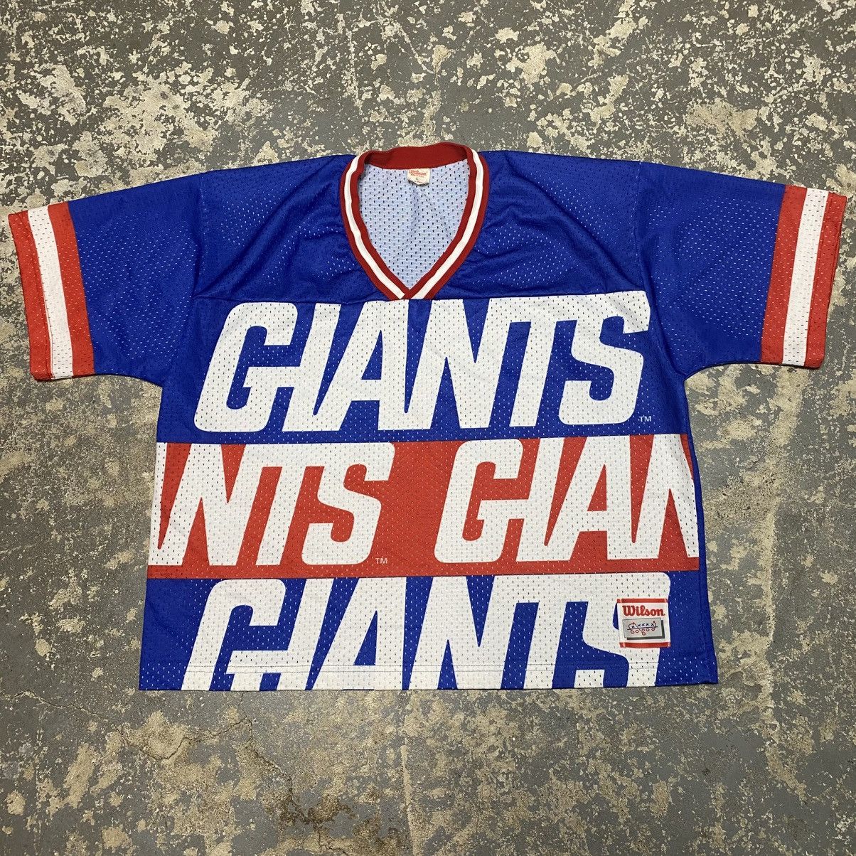 NFL × Vintage Vintage New York Giants Cropped Mesh Wilson Jersey NY 90s US Size US L / EU 52-54 / 3 - 1 Thumbnail
