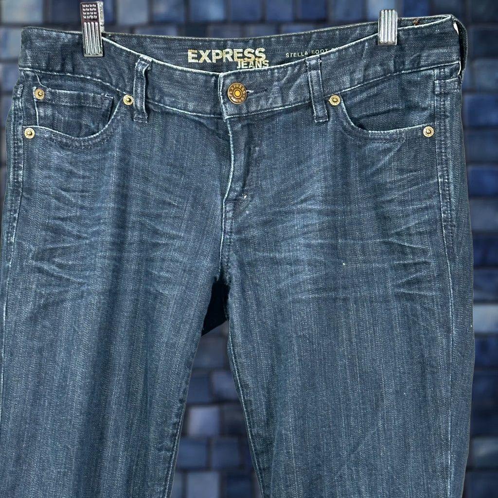 Express Express Jeans Bootcut Womens 6 Stella Dark Wash Cotton Stretch Pockets Jeans Size 28" / US 6 / IT 42 - 1 Thumbnail