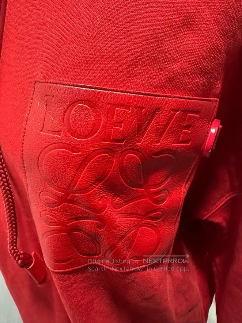 Loewe Loewe Leather logo large hoodie Size S / US 4 / IT 40 - 3 Thumbnail