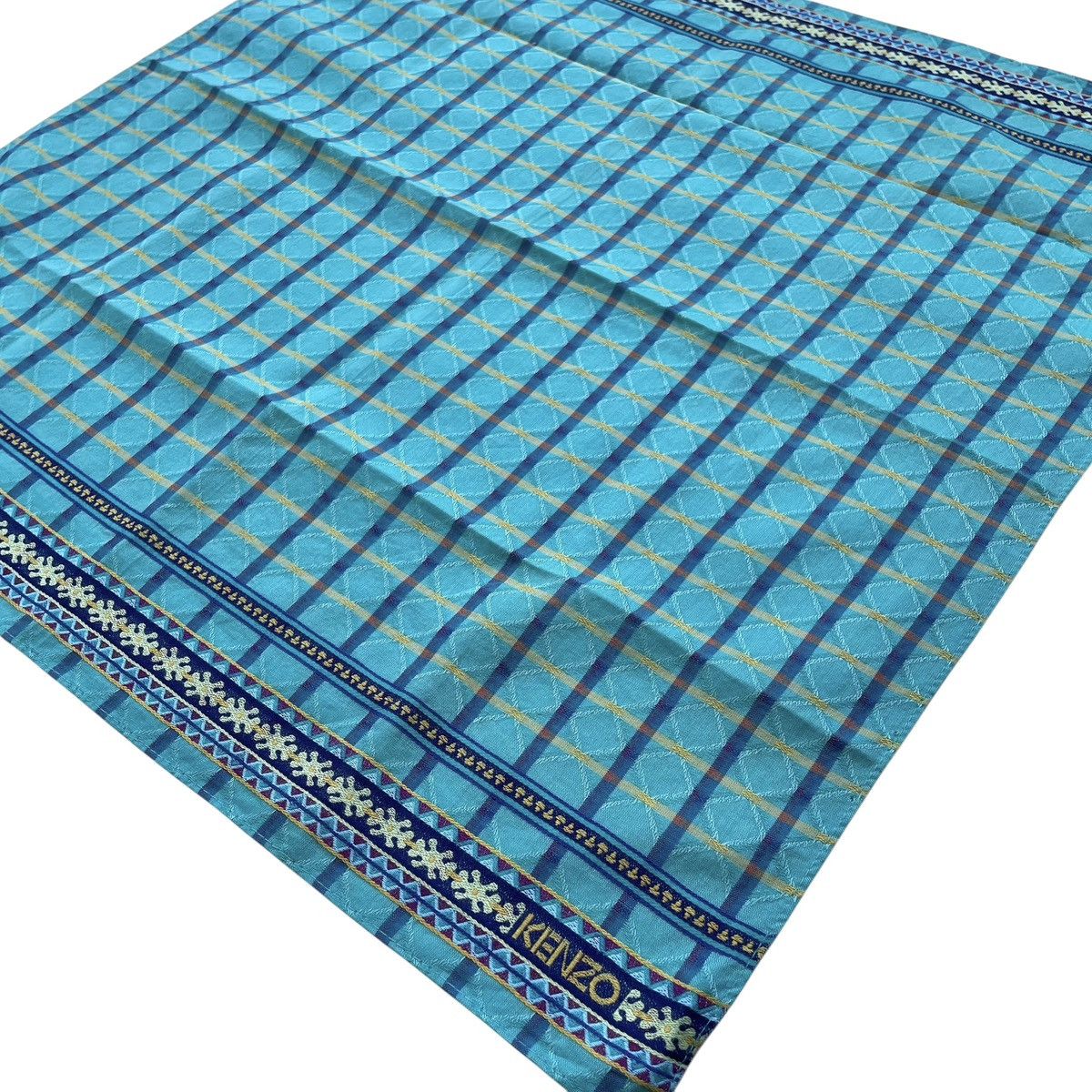 Designer × Kenzo Kenzo Paris Designer Mens Checkered Handkerchief Size ONE SIZE - 2 Thumbnail