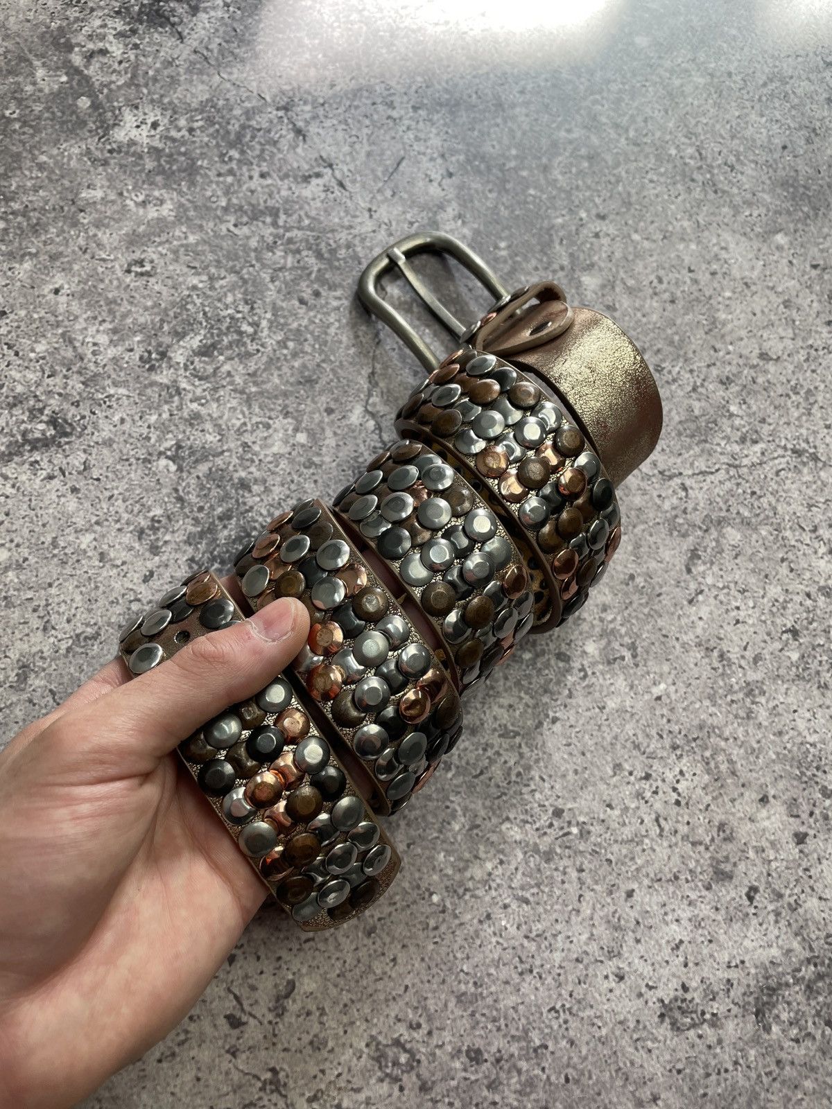 Hysteric Glamour Vintage Belt Y2K Rhinestones Punk Leather Belts size 34/36 Size 34 - 2 Thumbnail