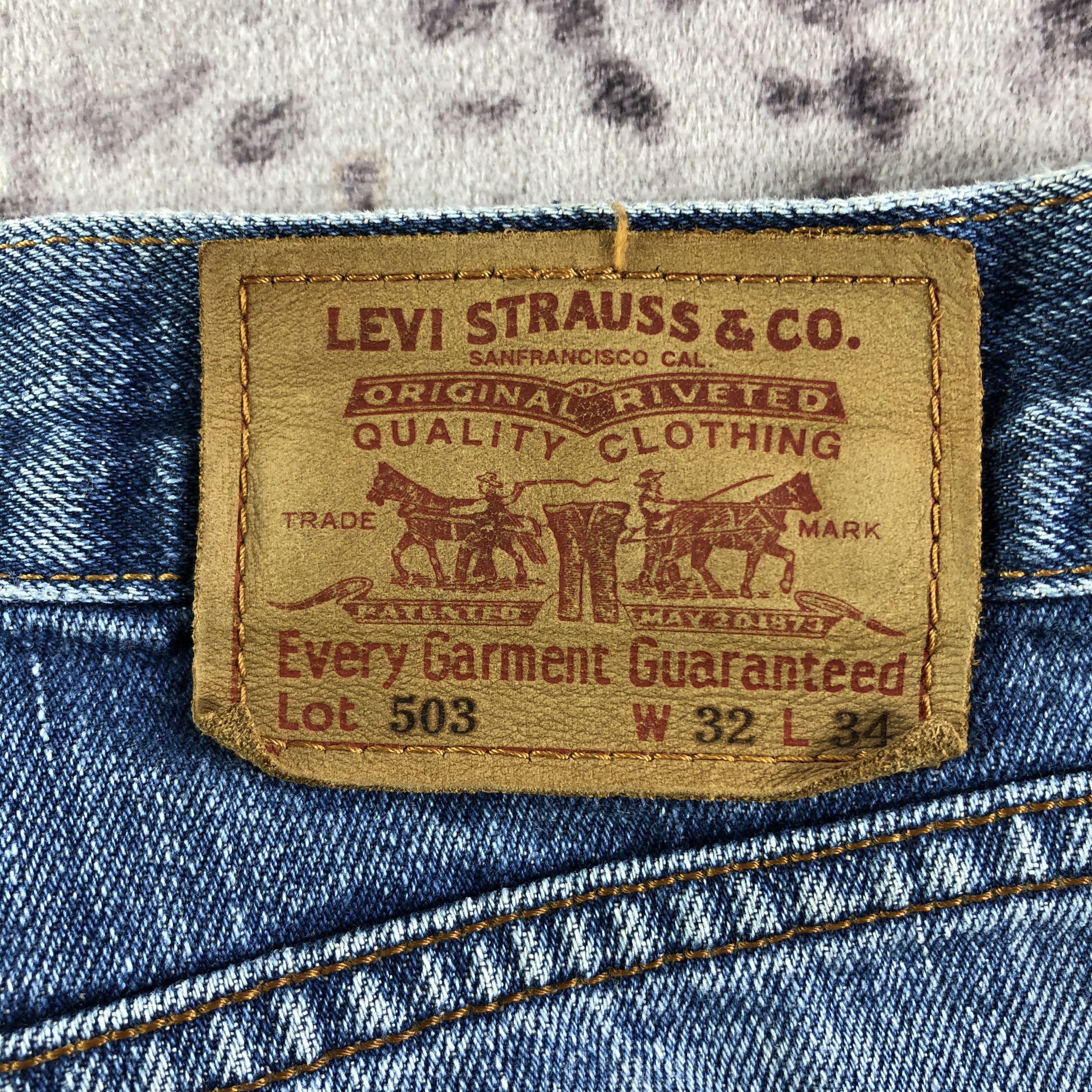 Levi's × Vintage Vintage 90s Blue Wash Levis 503 Jeans-JM3267 Size US 33 - 7 Thumbnail