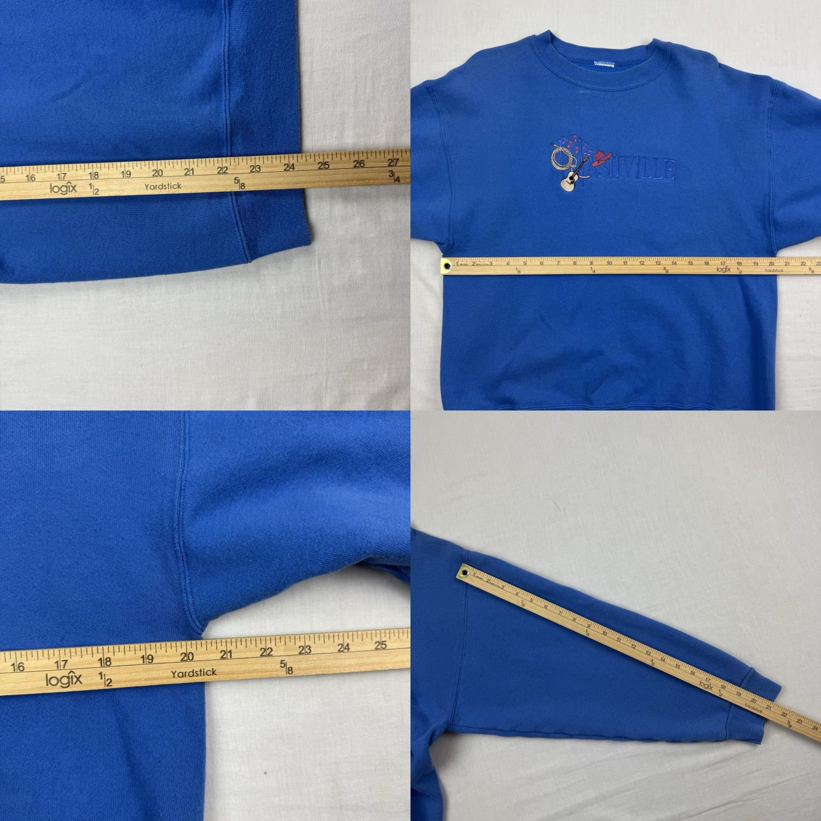 Vintage Vintage Nashville Sweatshirt Womens Large Country Music Guitar 90s Embroidery Size L / US 10 / IT 46 - 8 Thumbnail